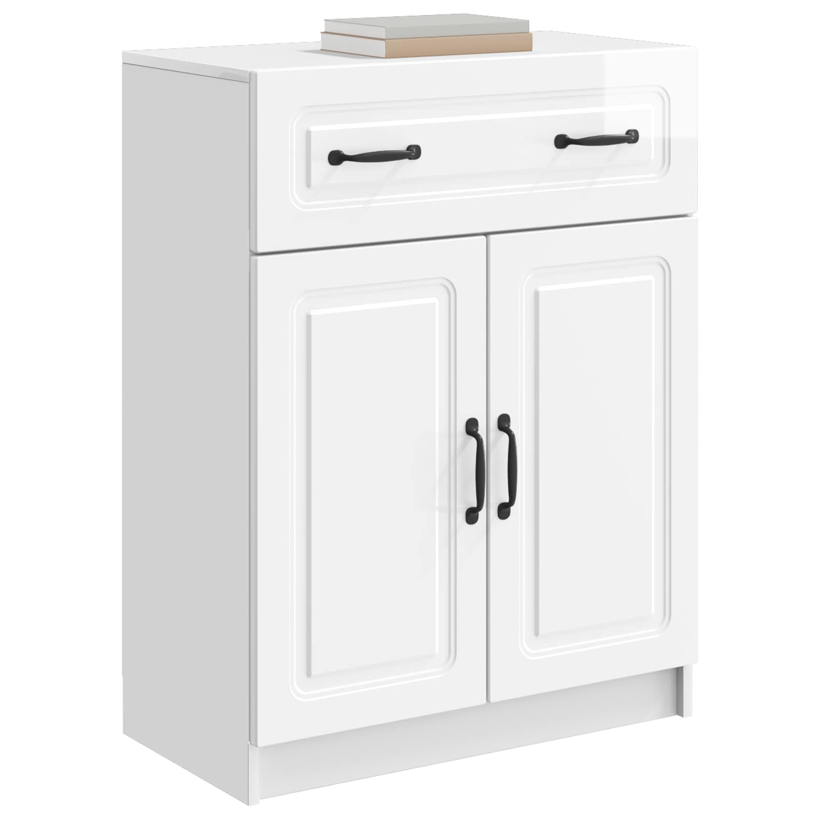 Buffet Blanc brillant 66 x 34,5 x 87 cm Bois d'ingénierie - XIOS