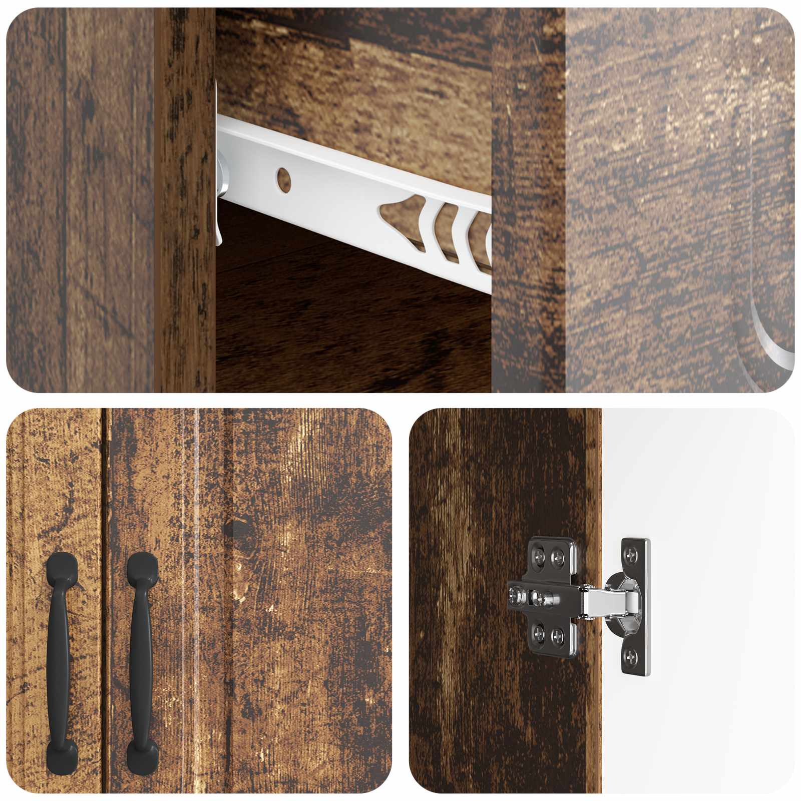 Buffet Bois ancien 66 x 34,5 x 87 cm Bois d'ingénierie - XIOS