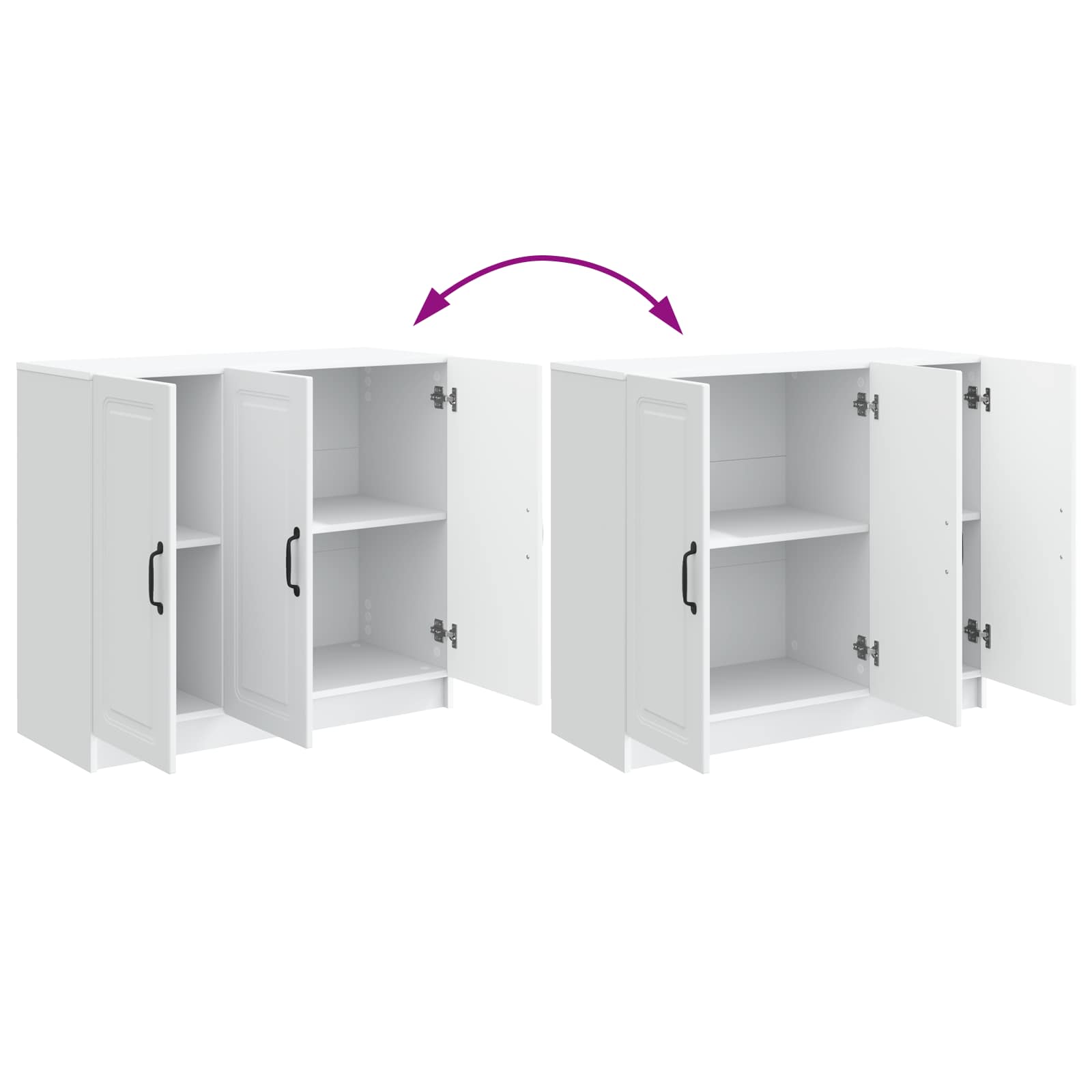 Buffet Blanc 89 x 34,5 x 77 cm Bois d'ingénierie - XIOS