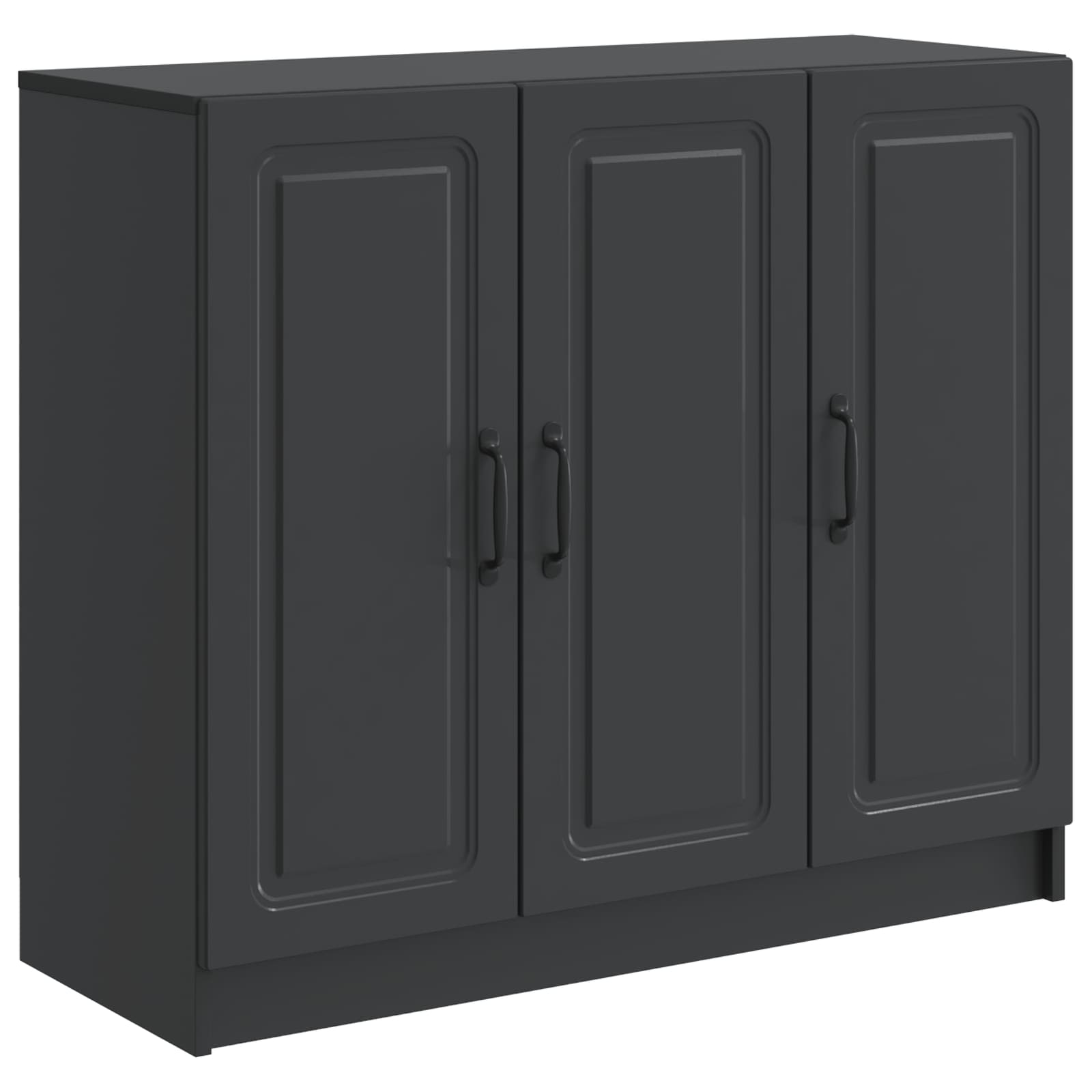 Buffet Noir 89 x 34,5 x 77 cm Bois d'ingénierie - XIOS