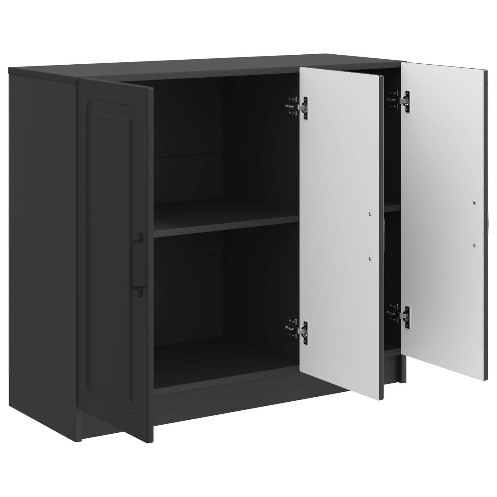Buffet Noir 89 x 34,5 x 77 cm Bois d'ingénierie - XIOS