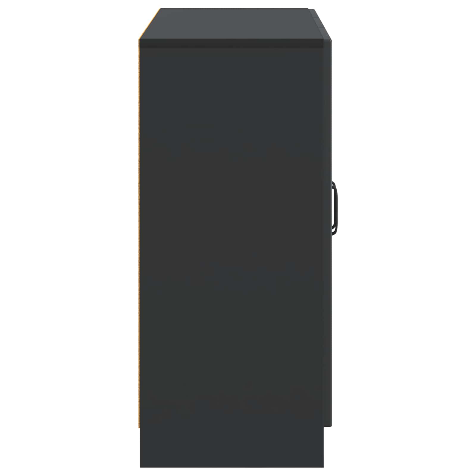 Buffet Noir 89 x 34,5 x 77 cm Bois d'ingénierie - XIOS