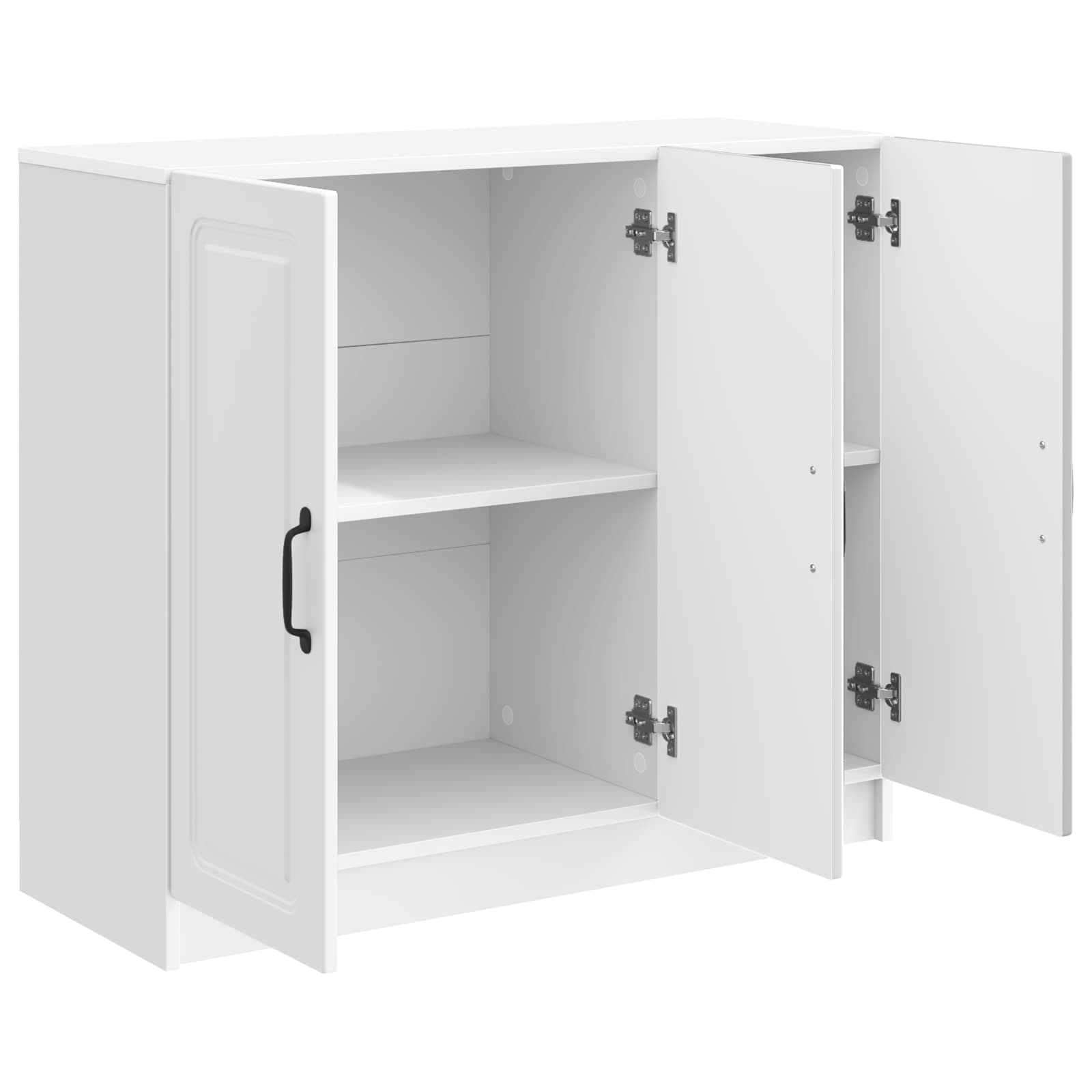 Buffet Blanc brillant 89 x 34,5 x 77 cm Bois d'ingénierie - XIOS