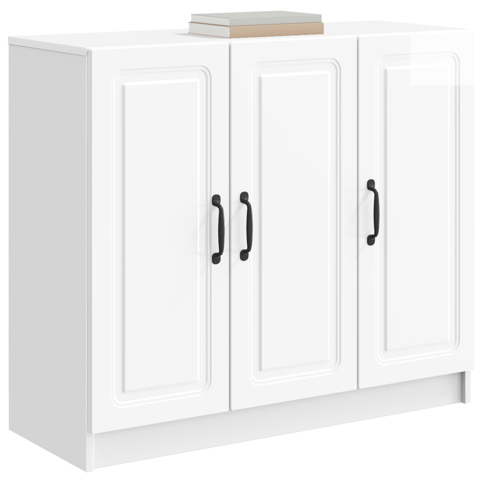 Buffet Blanc brillant 89 x 34,5 x 77 cm Bois d'ingénierie - XIOS