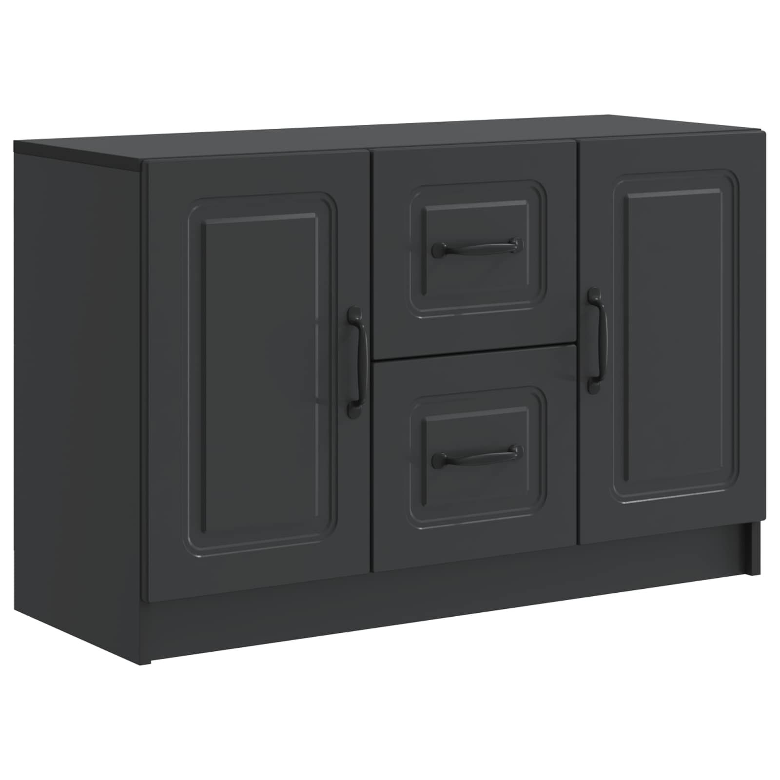 Buffet avec tiroir Noir 89 x 34,5 x 57 cm Bois d'ingénierie - XIOS