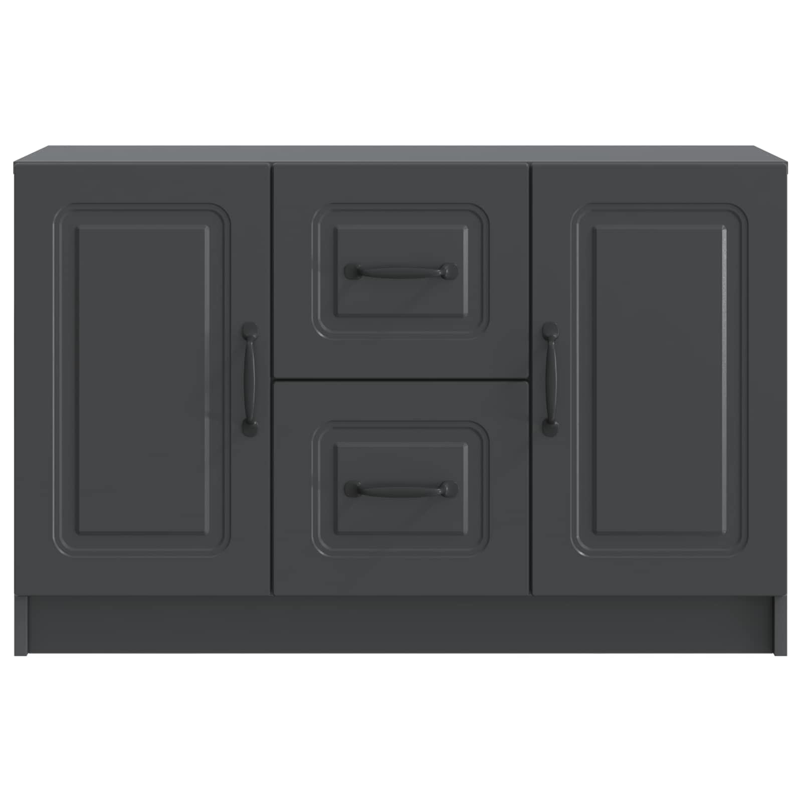 Buffet avec tiroir Noir 89 x 34,5 x 57 cm Bois d'ingénierie - XIOS