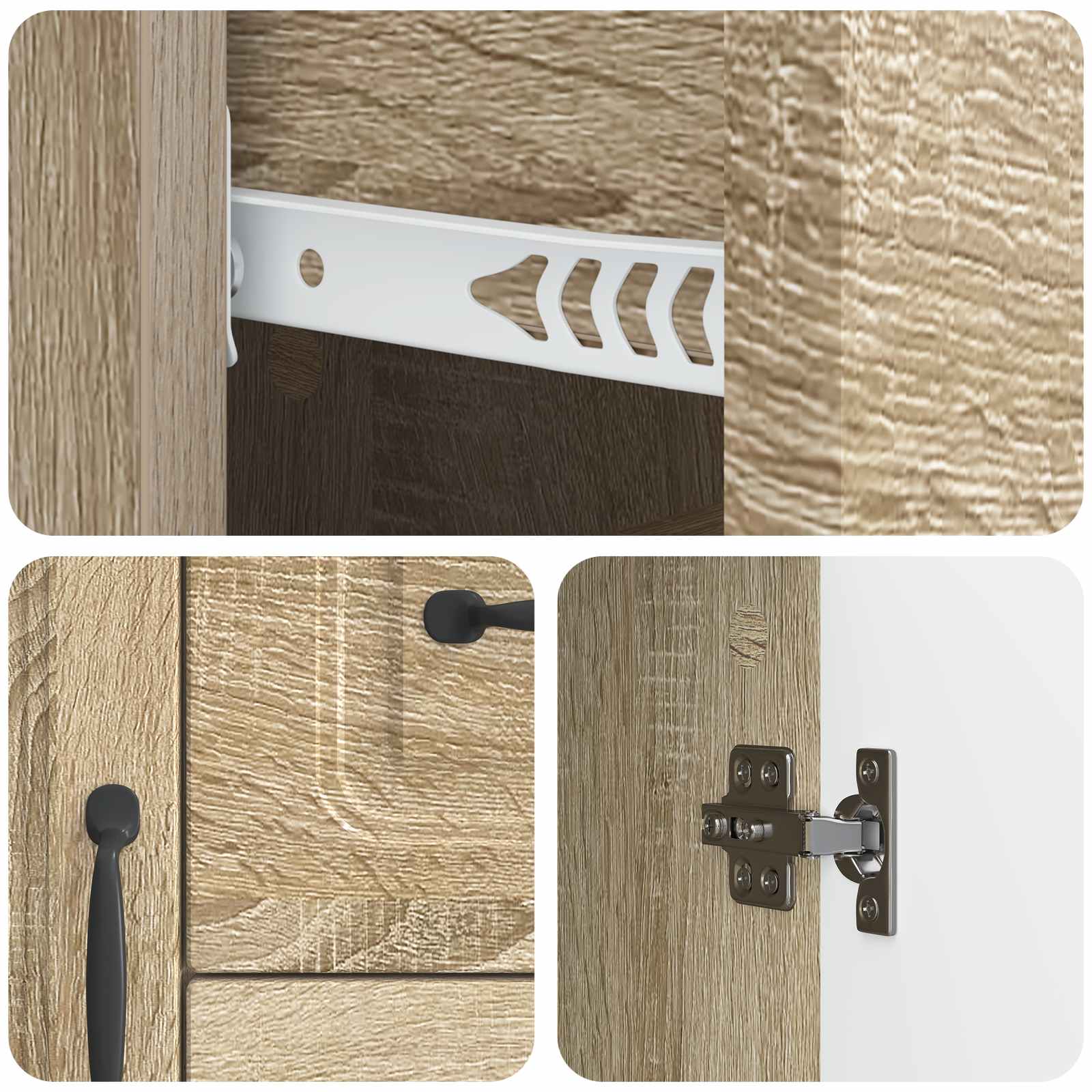 Buffet Chêne Sonoma 89 x 34,5 x 57 cm Bois d'ingénierie - XIOS