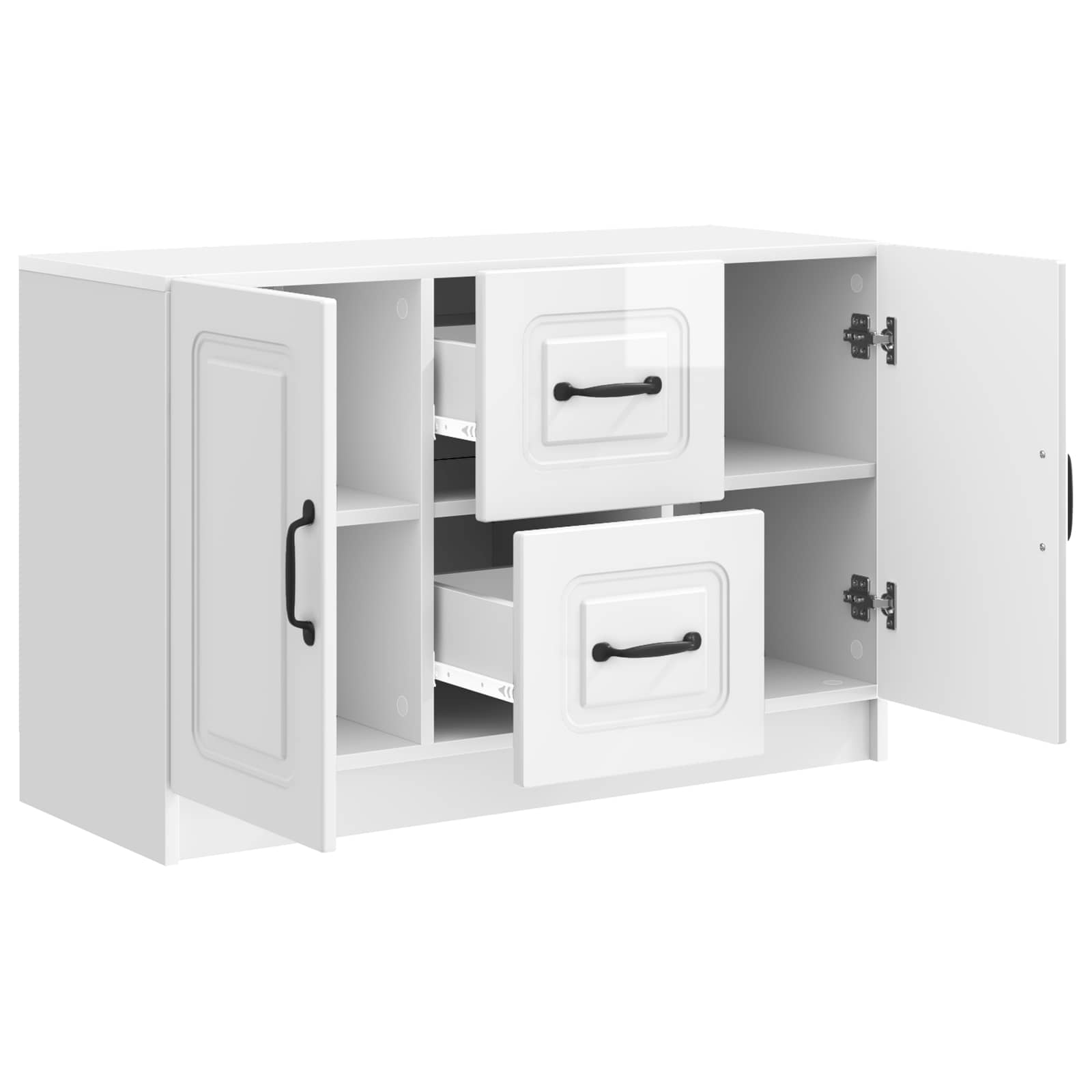 Buffet Blanc brillant 89 x 34,5 x 57 cm Bois d'ingénierie - XIOS