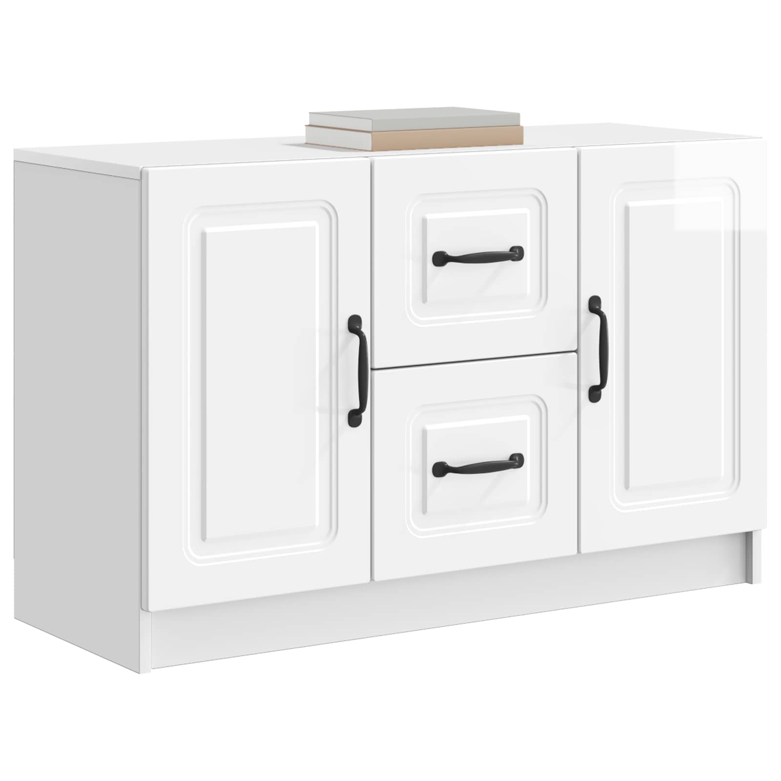 Buffet Blanc brillant 89 x 34,5 x 57 cm Bois d'ingénierie - XIOS