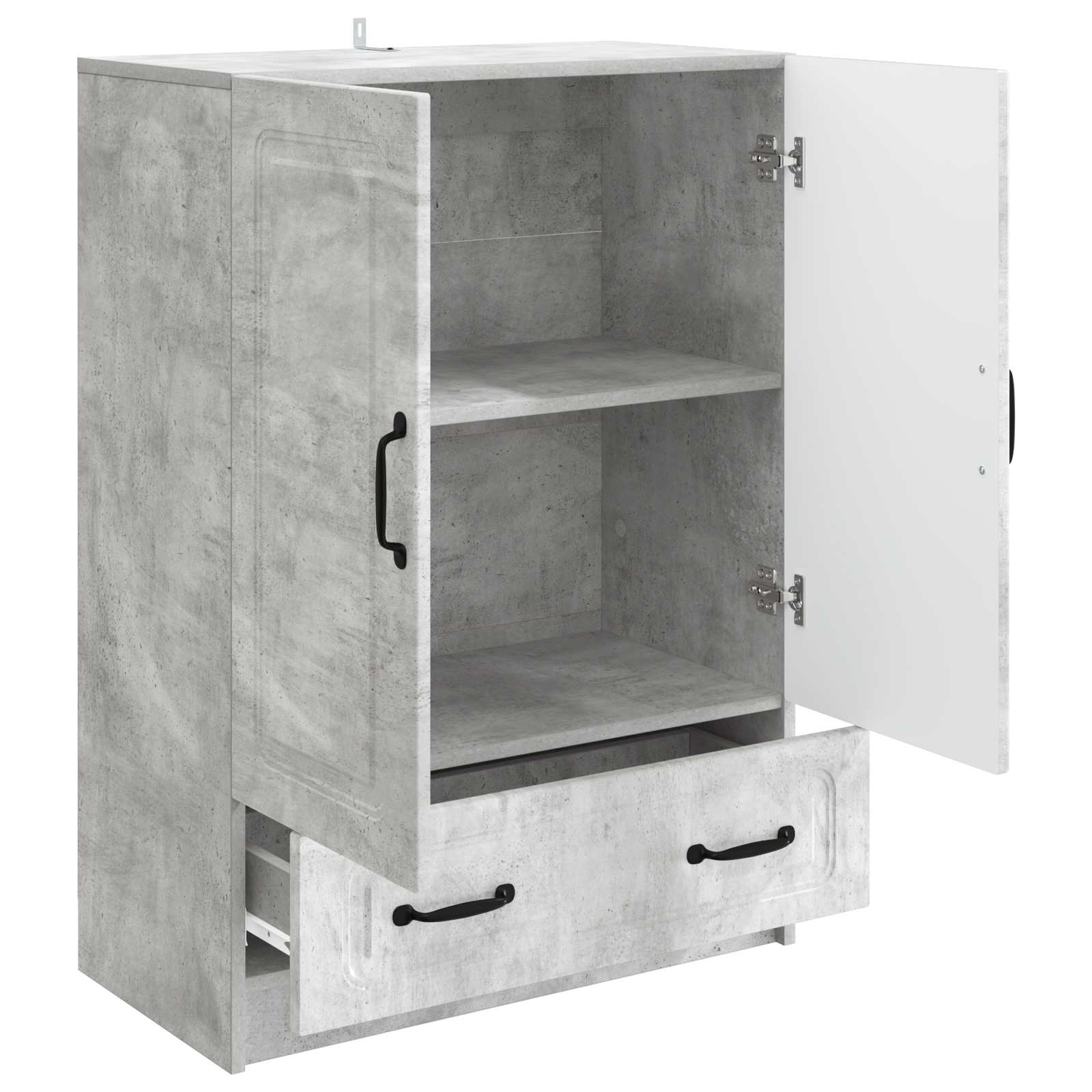 Buffet Gris béton 66 x 34,5 x 92 cm Bois d'ingénierie - XIOS