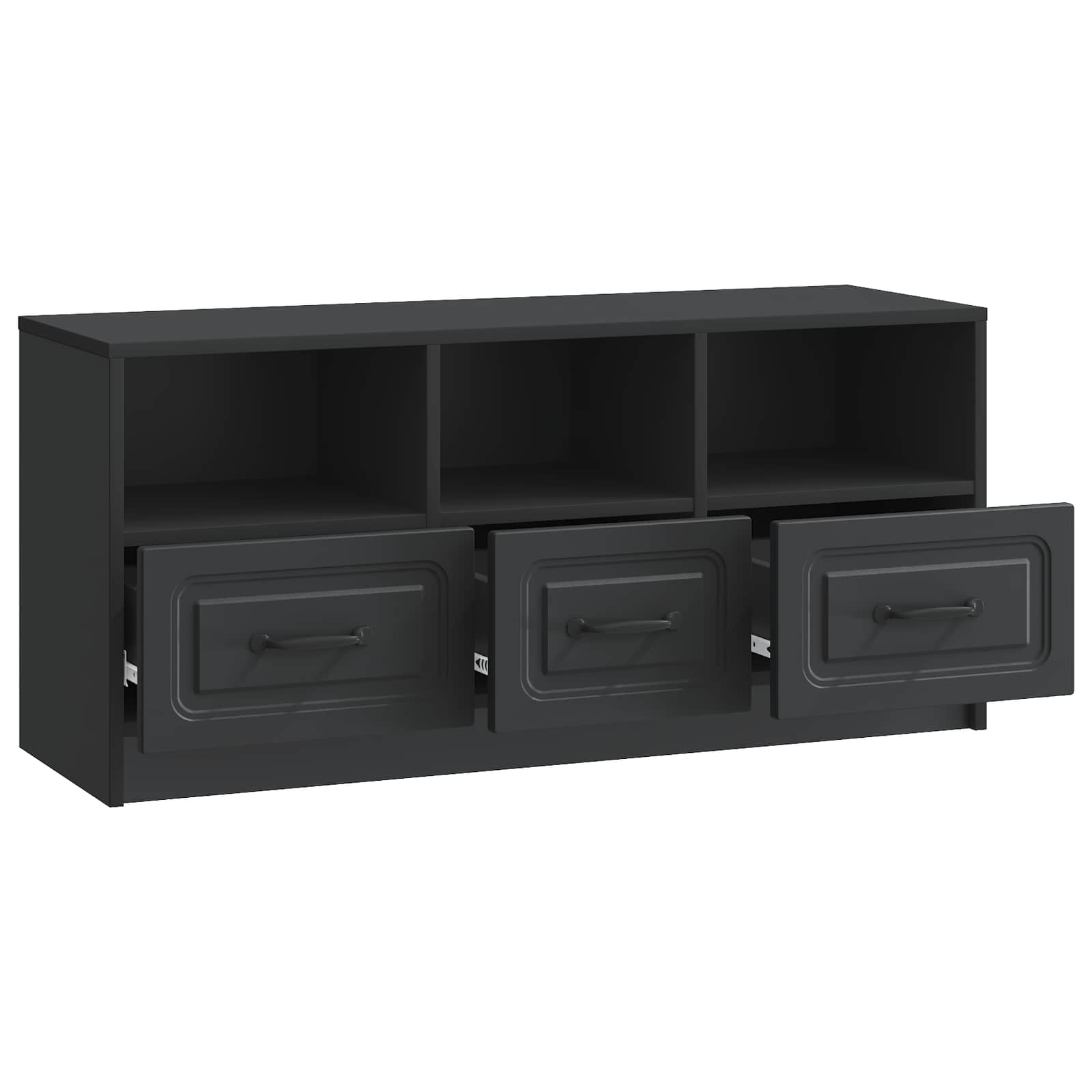 Meuble TV avec tiroir Noir 102 x 34,5 x 47 cm Bois d'ingénierie - XIOS