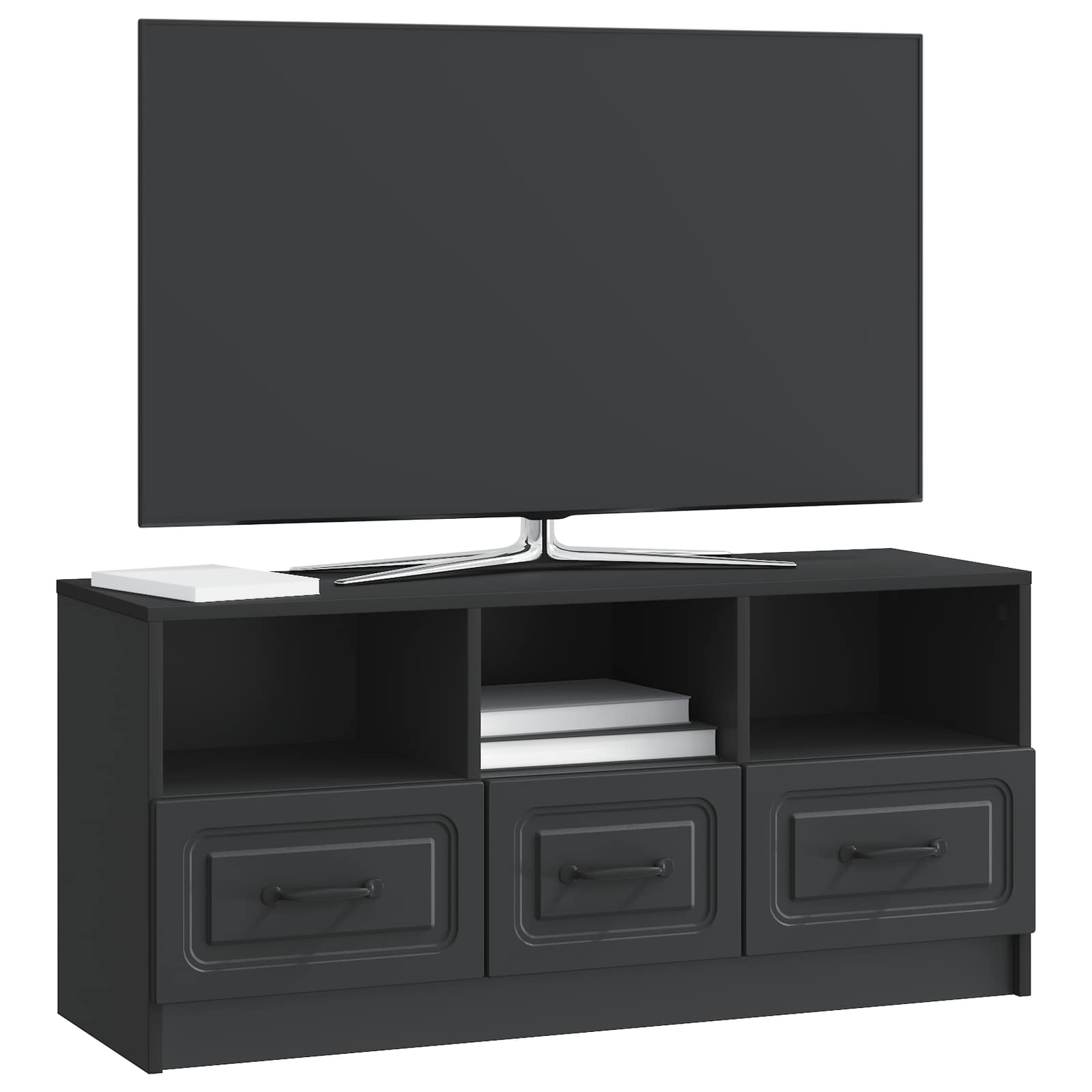 Meuble TV avec tiroir Noir 102 x 34,5 x 47 cm Bois d'ingénierie - XIOS