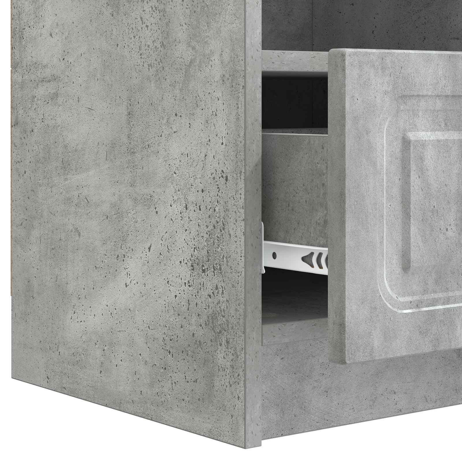 Meuble TV Gris béton 102 x 34,5 x 47 cm Bois d'ingénierie - XIOS