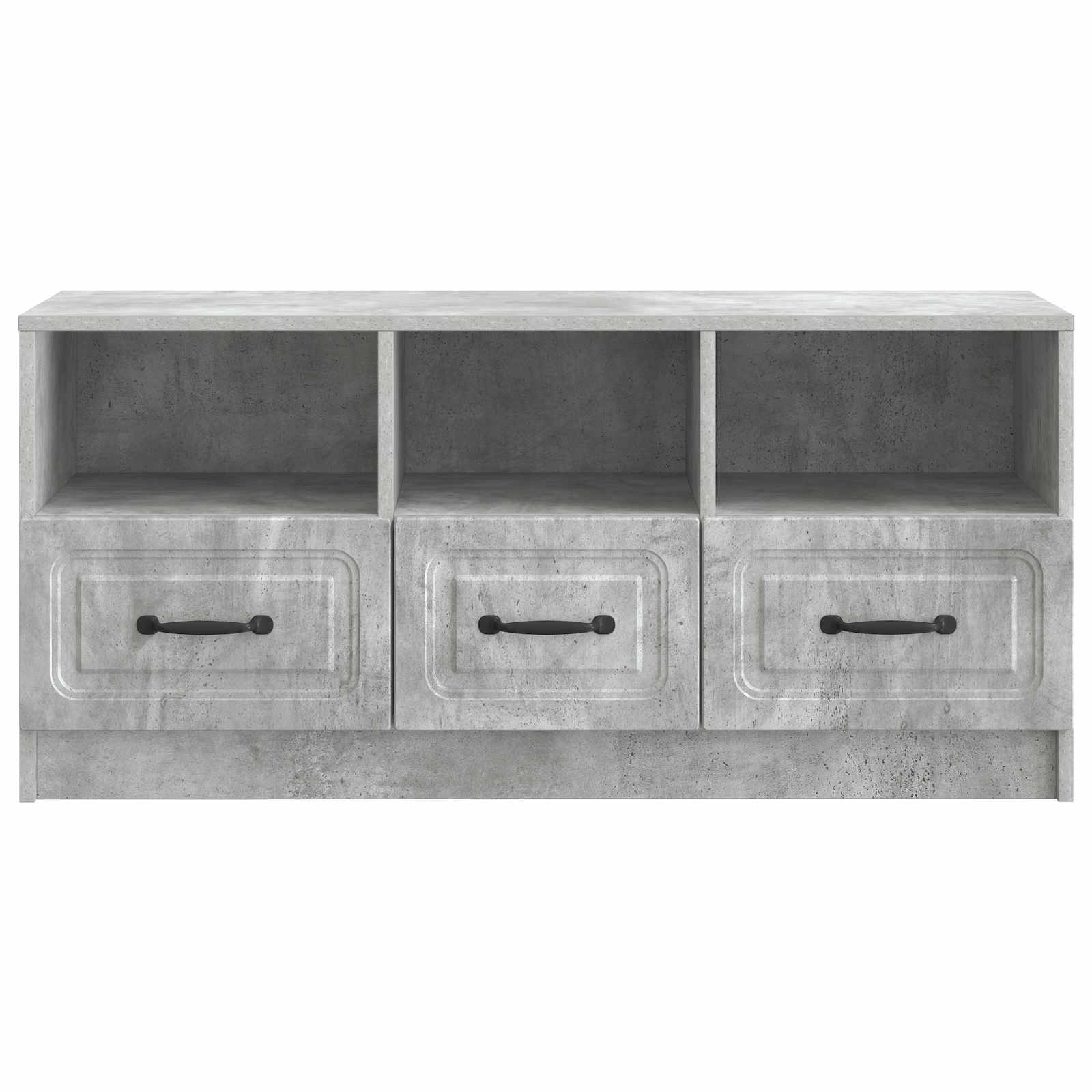 Meuble TV Gris béton 102 x 34,5 x 47 cm Bois d'ingénierie - XIOS