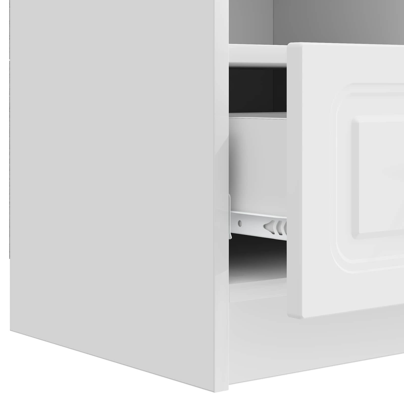 Meuble TV Blanc brillant 102 x 34,5 x 47 cm Bois d'ingénierie - XIOS