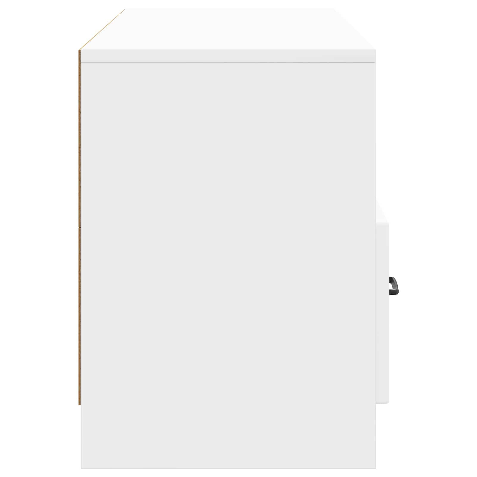 Meuble TV Blanc brillant 102 x 34,5 x 47 cm Bois d'ingénierie - XIOS