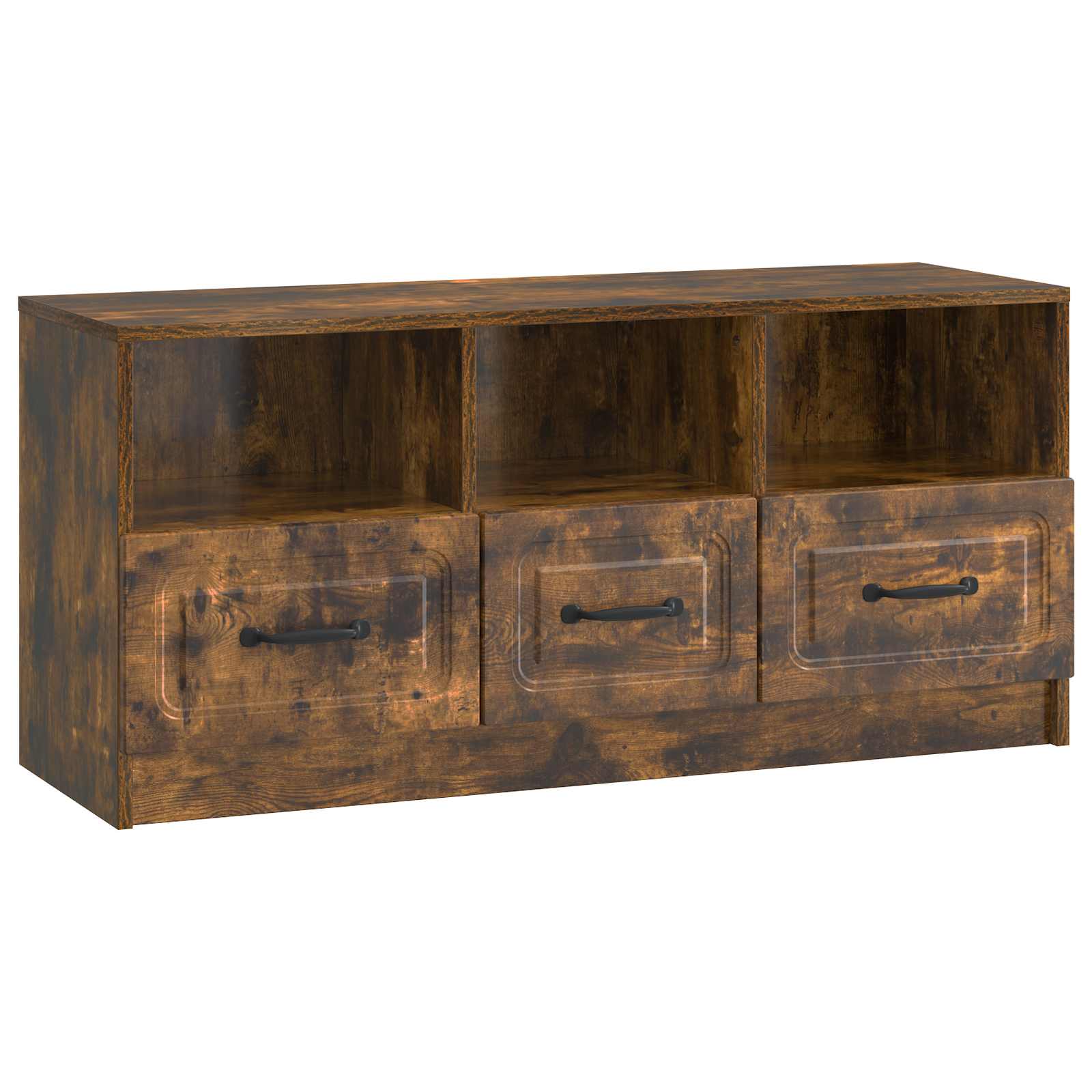 Meuble TV Chêne fumé 102 x 34,5 x 47 cm Bois d'ingénierie - XIOS