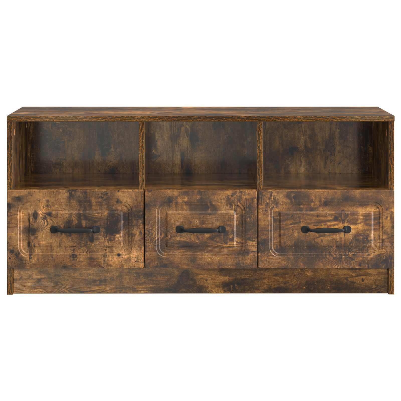 Meuble TV Chêne fumé 102 x 34,5 x 47 cm Bois d'ingénierie - XIOS