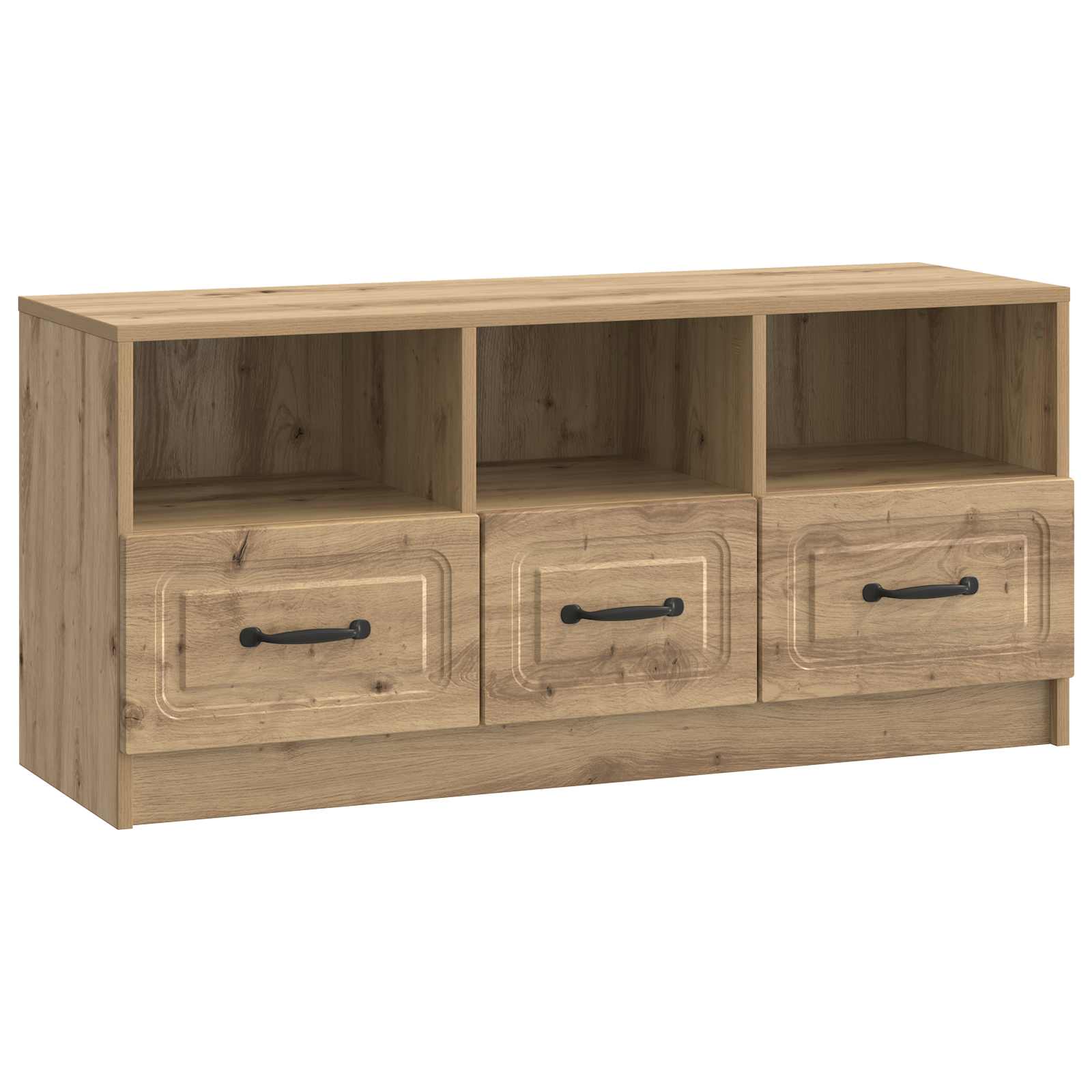 Meuble TV Chêne artisanal 102 x 34,5 x 47 cm Bois d'ingénierie - XIOS