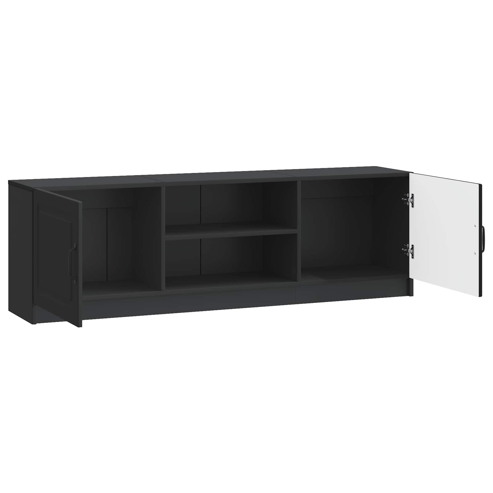 Meuble TV Noir 150 x 31 x 47 cm Bois d'ingénierie - XIOS
