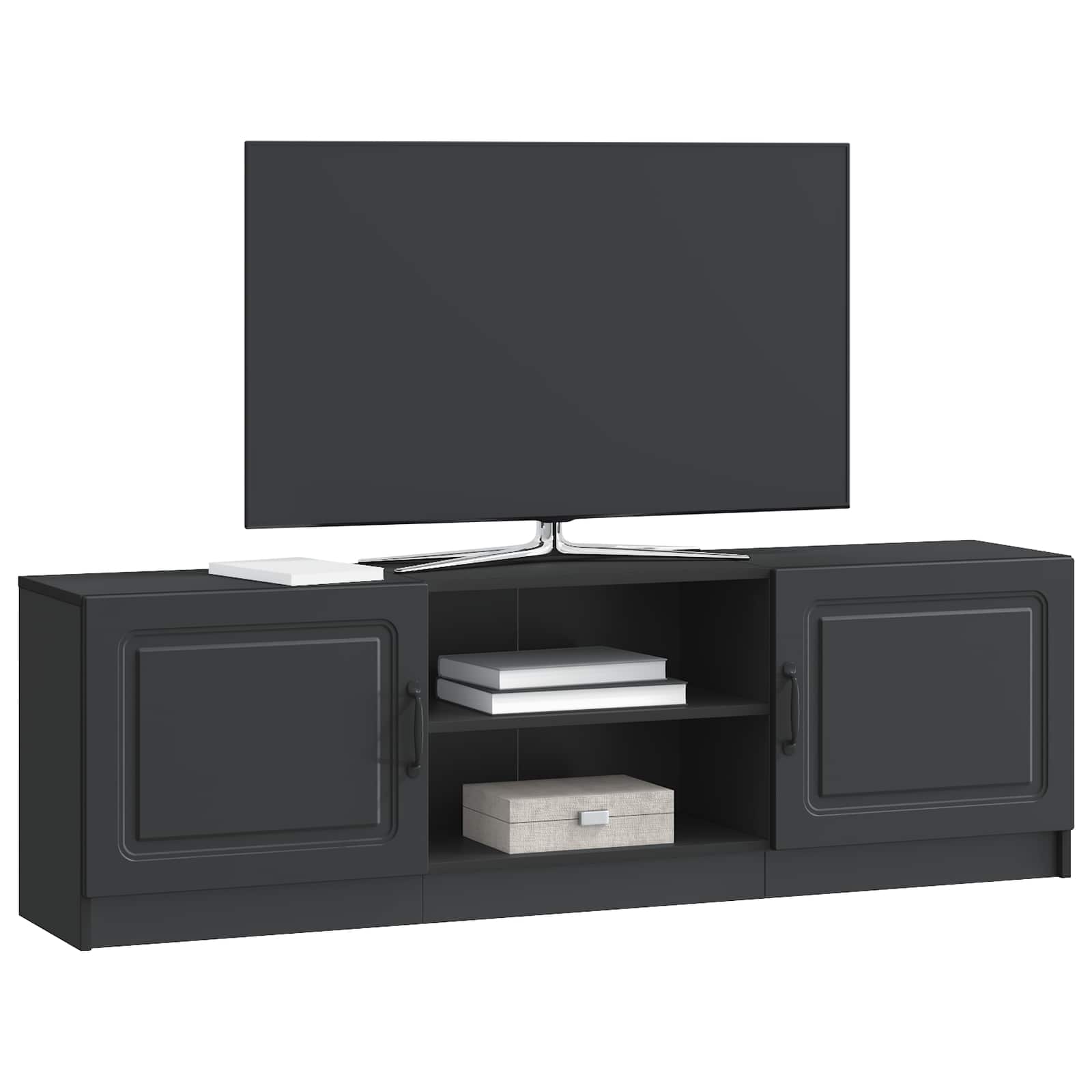 Meuble TV Noir 150 x 31 x 47 cm Bois d'ingénierie - XIOS