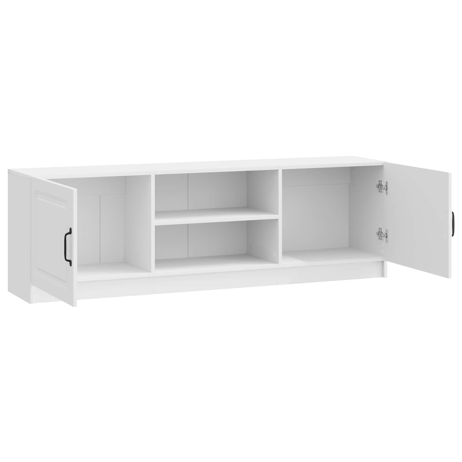 Meuble TV Blanc brillant 150 x 31 x 47 cm Bois d'ingénierie - XIOS