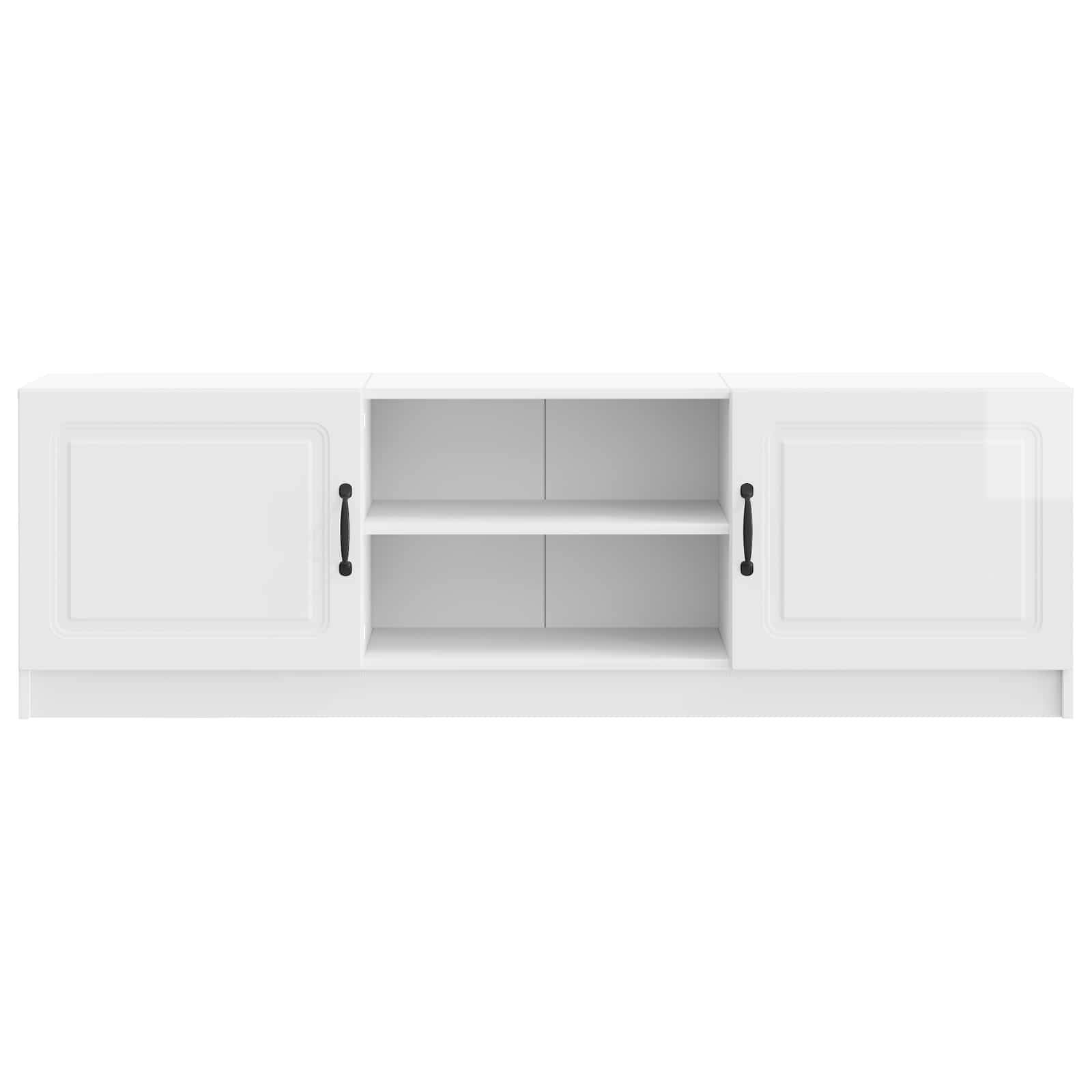 Meuble TV Blanc brillant 150 x 31 x 47 cm Bois d'ingénierie - XIOS