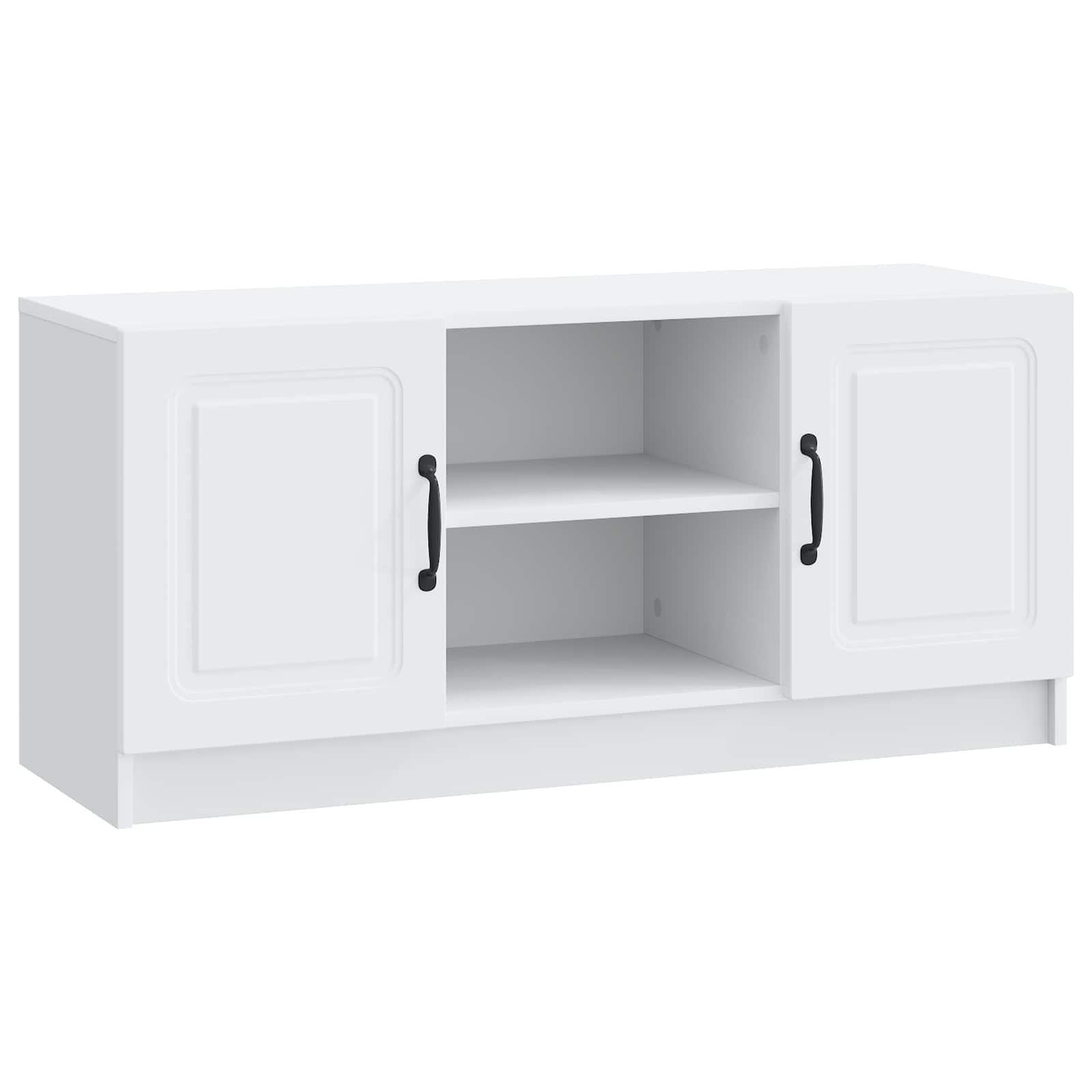 Meuble TV Blanc 102 x 34,5 x 47 cm Bois d'ingénierie - XIOS
