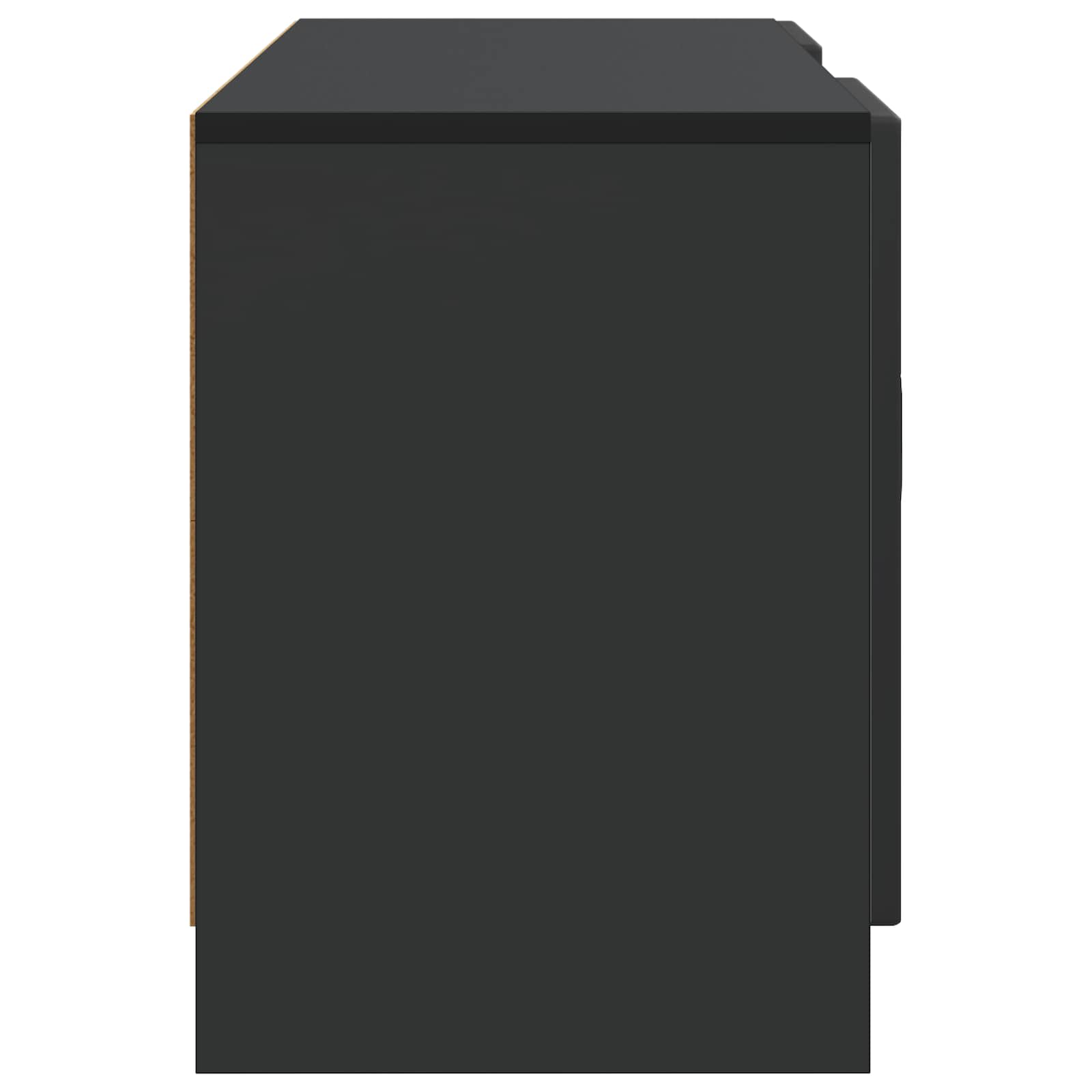 Meuble TV Noir 102 x 34,5 x 47 cm Bois d'ingénierie - XIOS