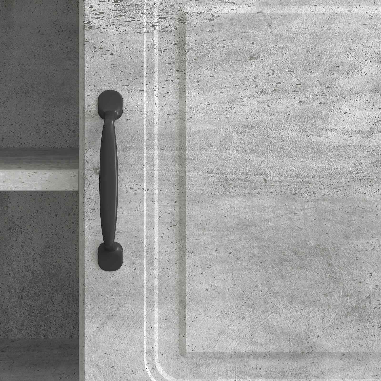 Meuble TV Gris béton 102 x 34,5 x 47 cm Bois d'ingénierie - XIOS