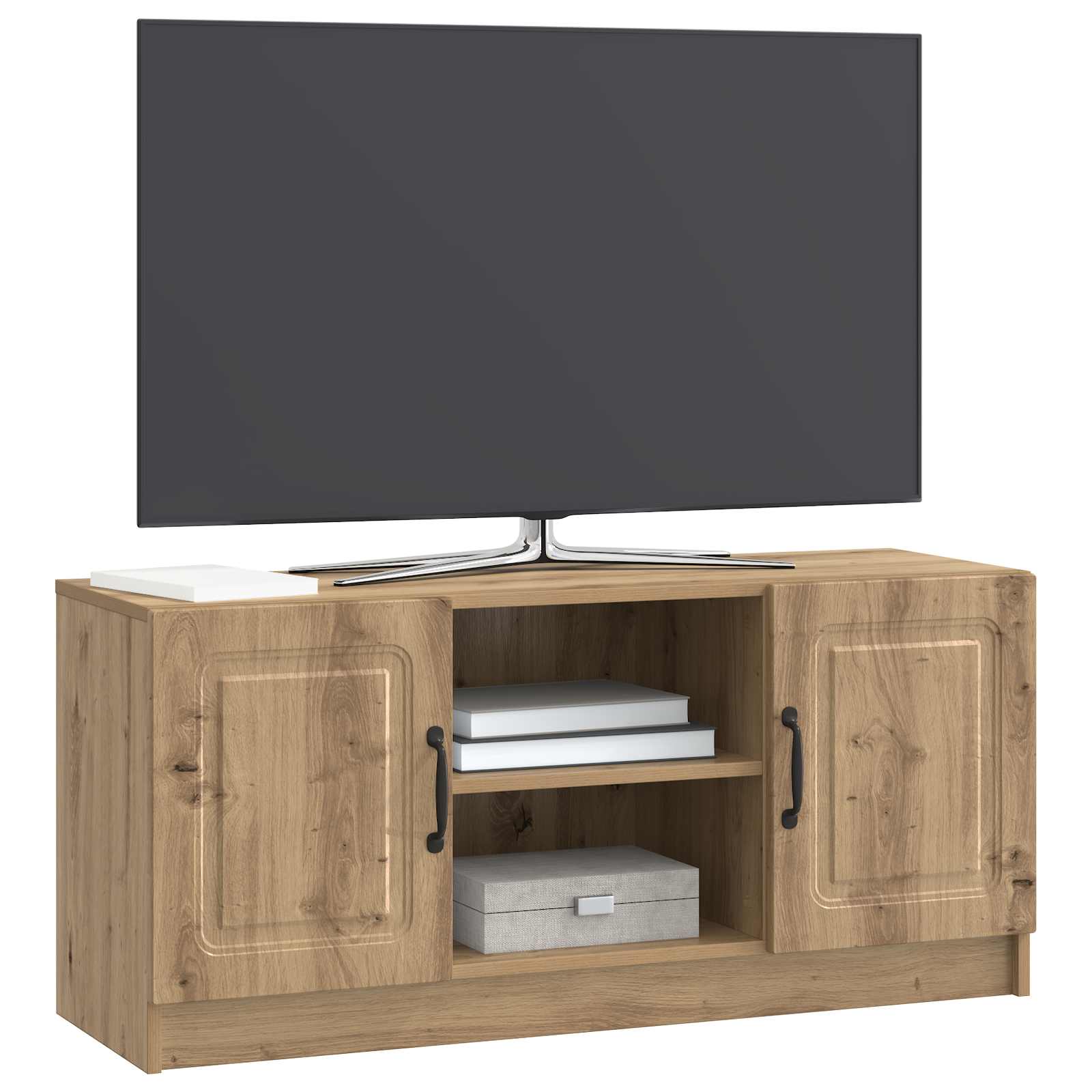 Meuble TV Chêne artisanal 102 x 34,5 x 47 cm Bois d'ingénierie - XIOS