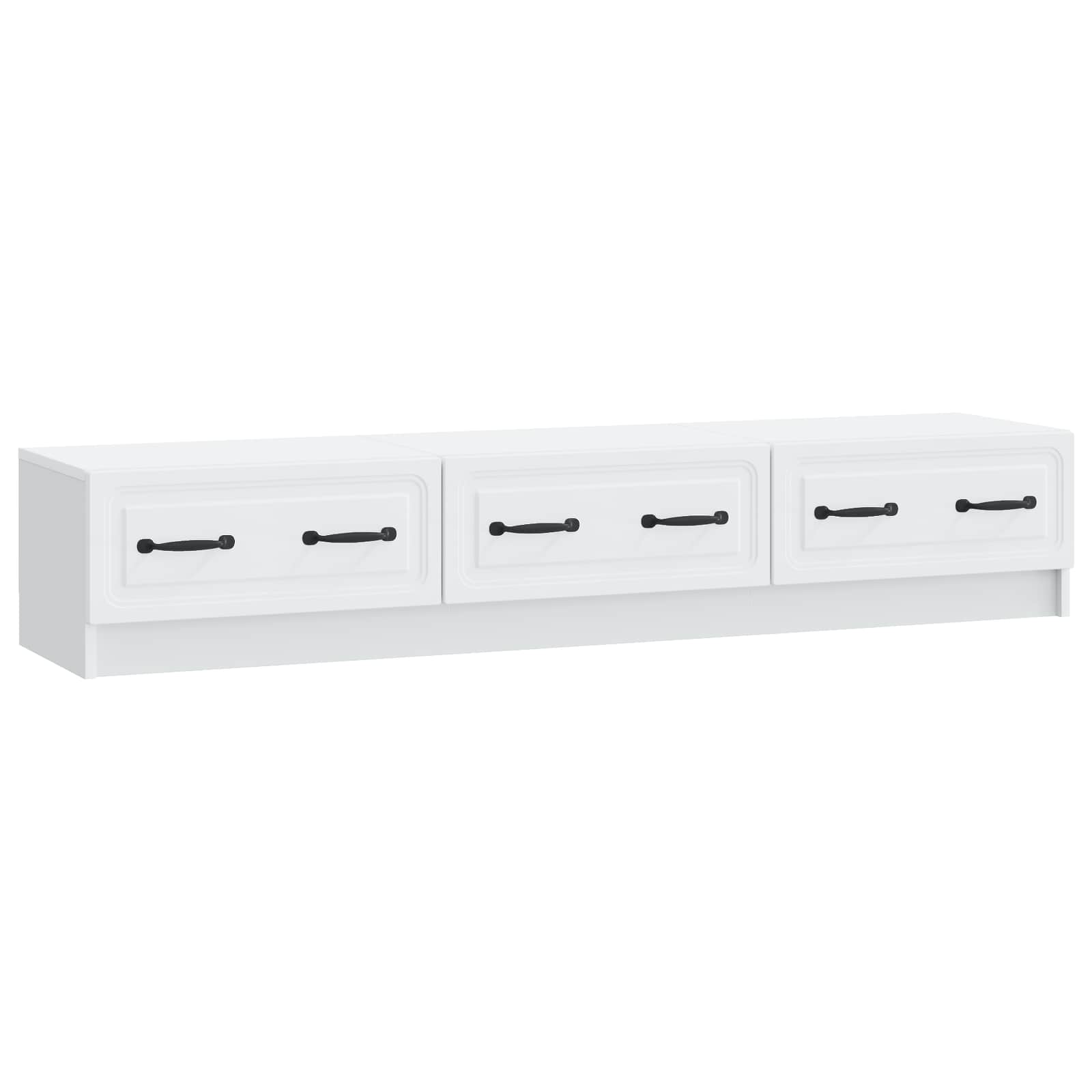Meuble TV Blanc 147 x 34,5 x 27 cm Bois d'ingénierie - XIOS