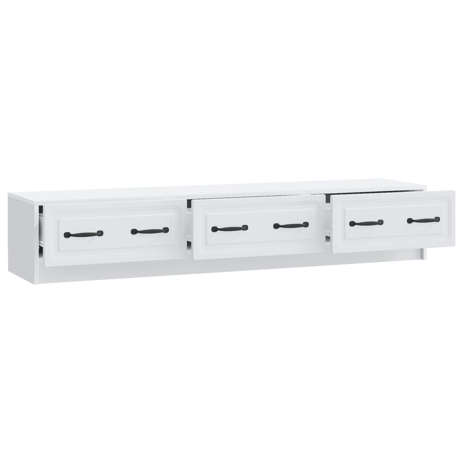 Meuble TV Blanc 147 x 34,5 x 27 cm Bois d'ingénierie - XIOS