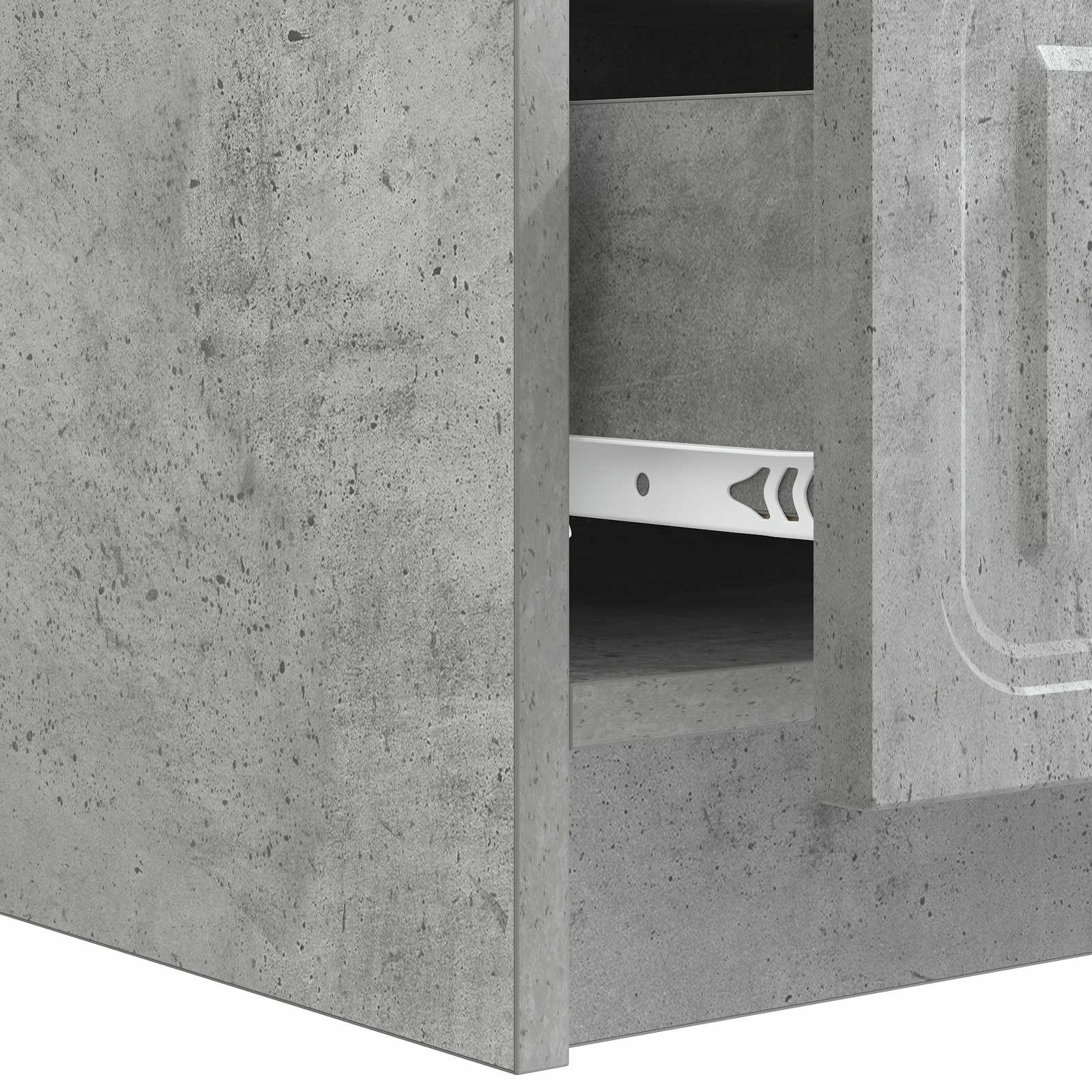 Meuble TV Gris béton 147 x 34,5 x 27 cm Bois d'ingénierie - XIOS