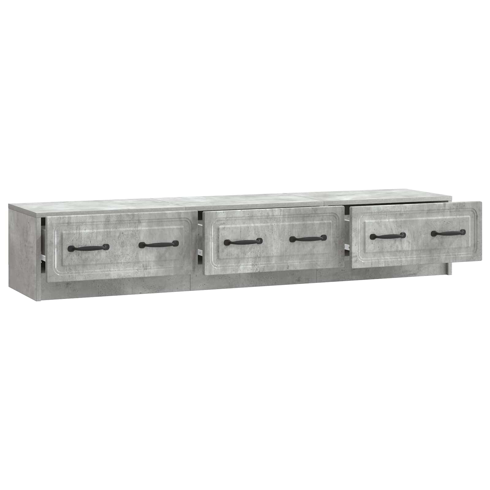 Meuble TV Gris béton 147 x 34,5 x 27 cm Bois d'ingénierie - XIOS