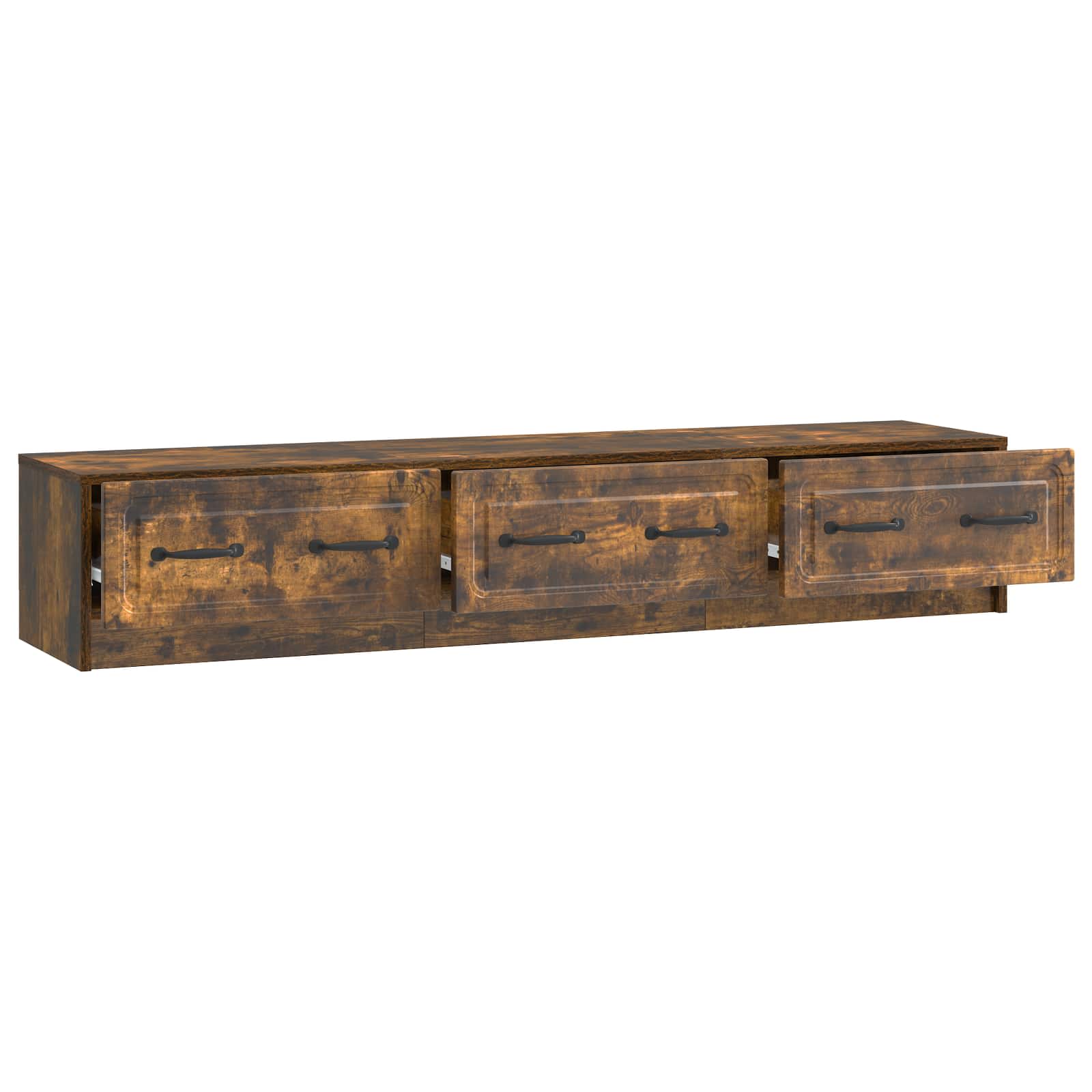 Meuble TV Chêne fumé 147 x 34,5 x 27 cm Bois d'ingénierie - XIOS