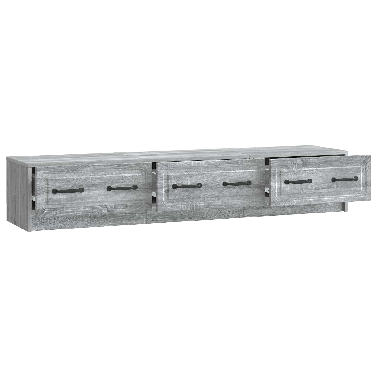 Meuble TV Sonoma gris 147 x 34,5 x 27 cm Bois d'ingénierie - XIOS