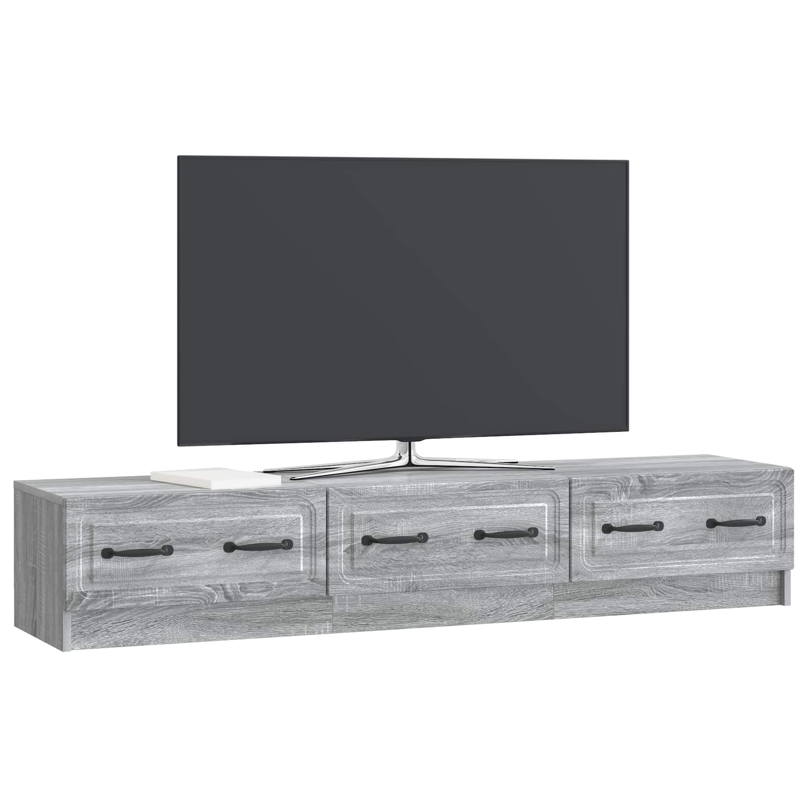 Meuble TV Sonoma gris 147 x 34,5 x 27 cm Bois d'ingénierie - XIOS