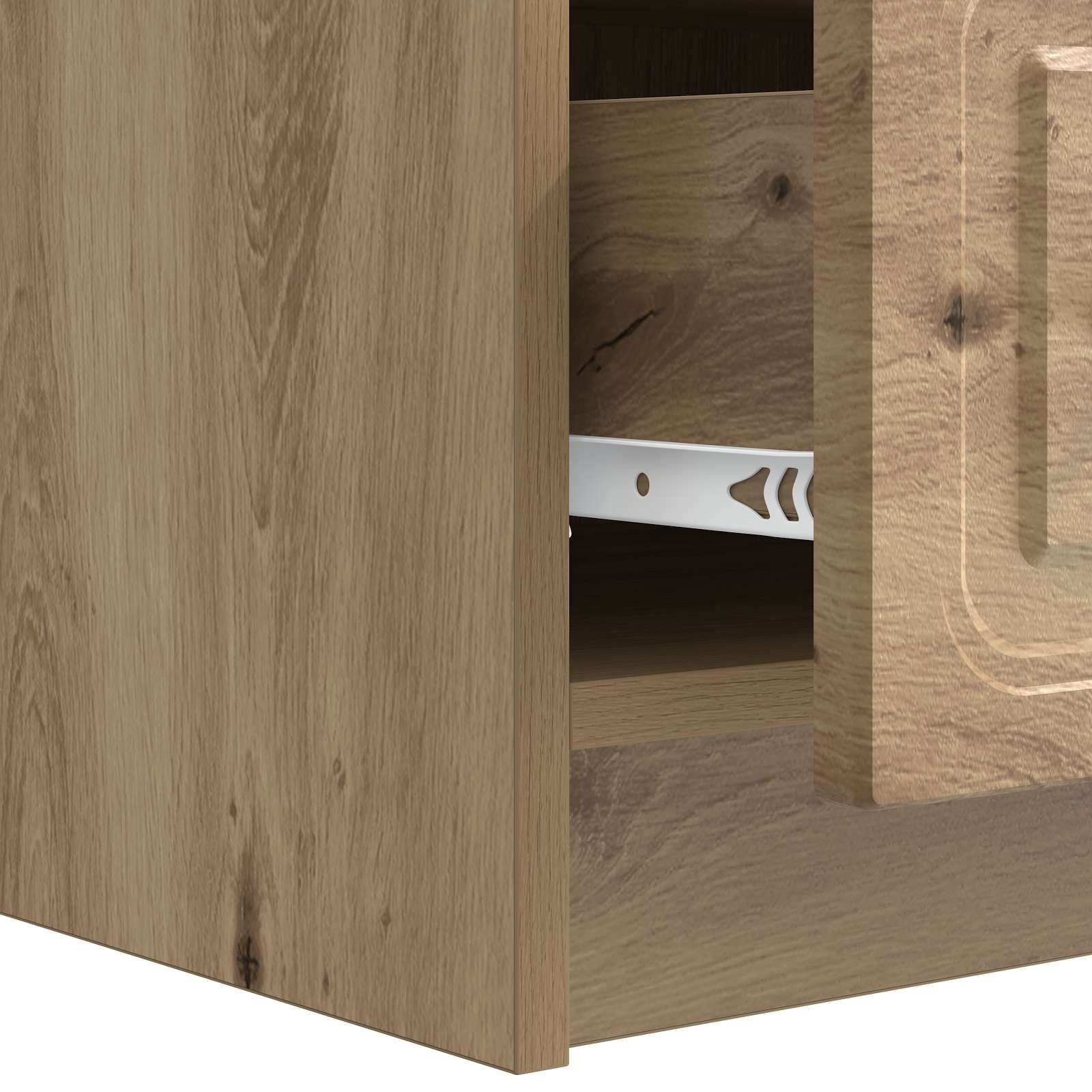 Meuble TV Chêne artisanal 147 x 34,5 x 27 cm Bois d'ingénierie - XIOS