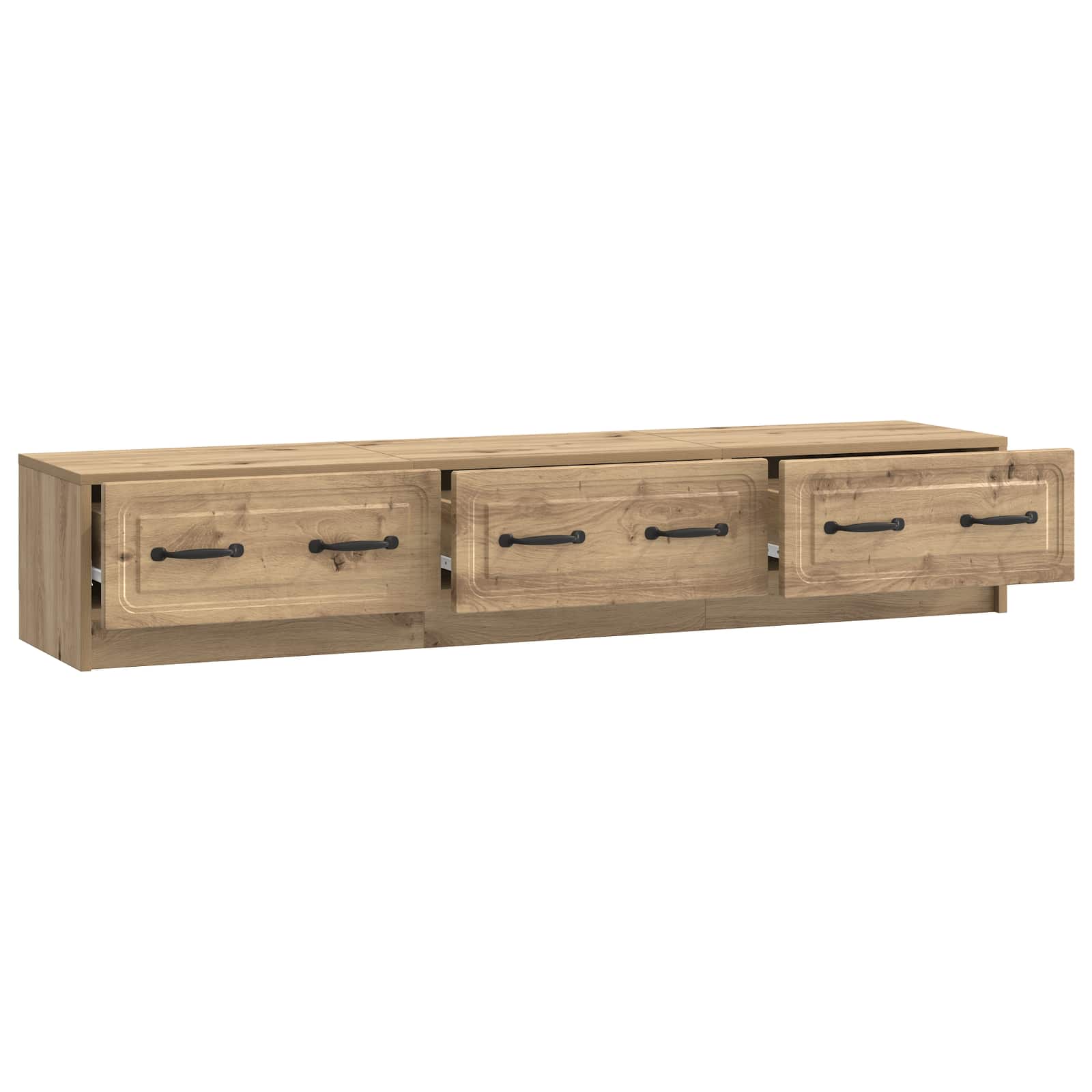 Meuble TV Chêne artisanal 147 x 34,5 x 27 cm Bois d'ingénierie - XIOS