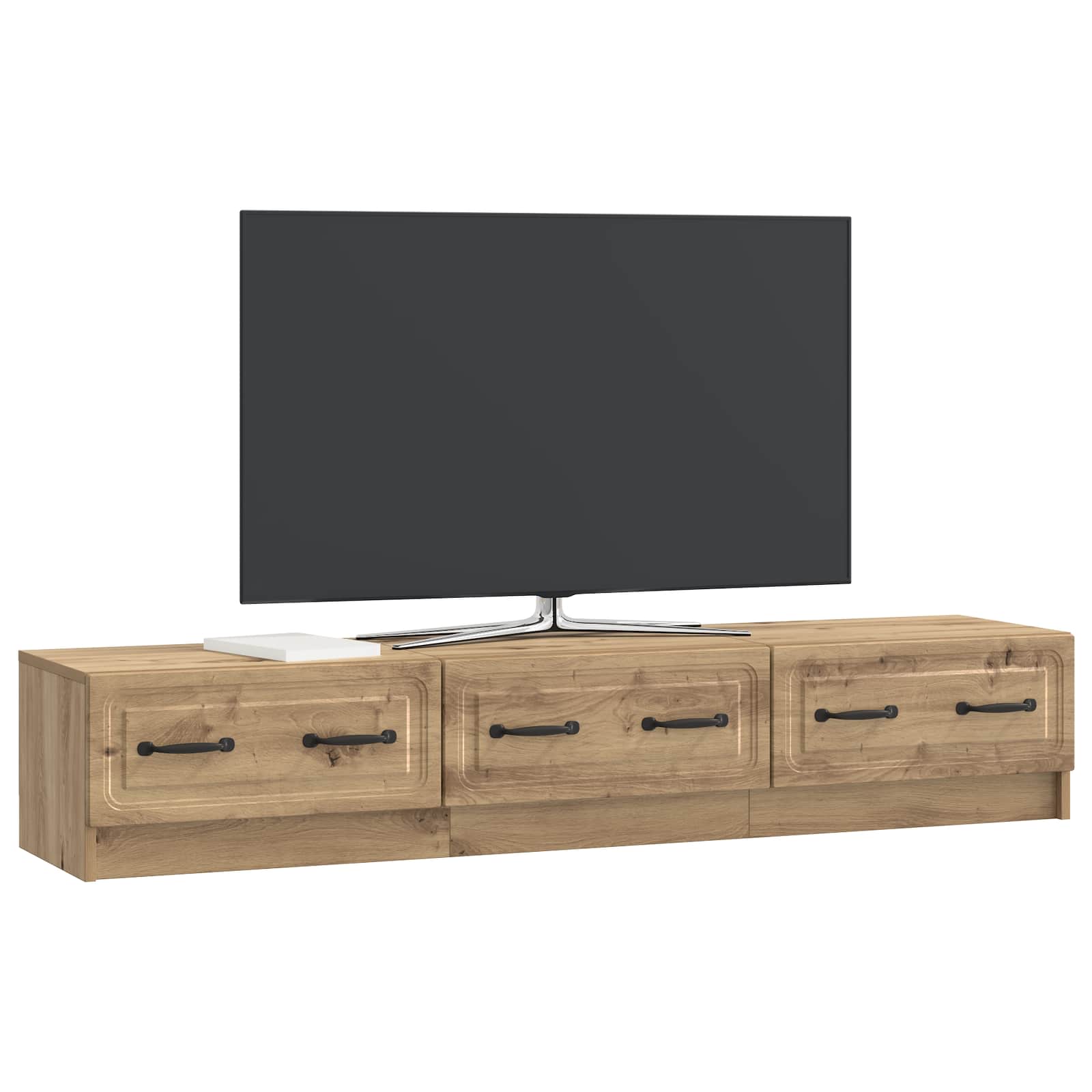 Meuble TV Chêne artisanal 147 x 34,5 x 27 cm Bois d'ingénierie - XIOS