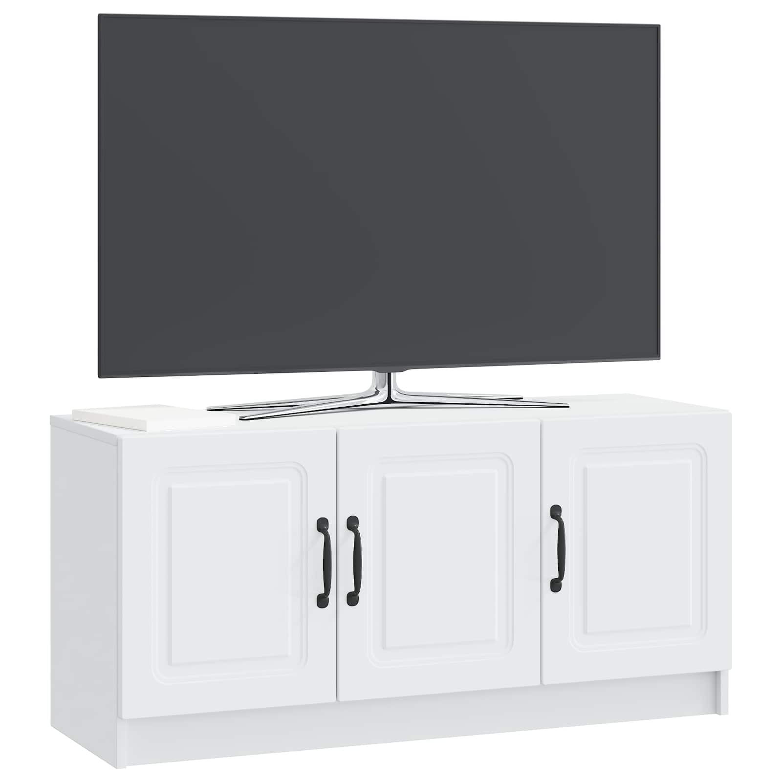 Meuble TV Blanc 99 x 34,5 x 47 cm Bois d'ingénierie - XIOS