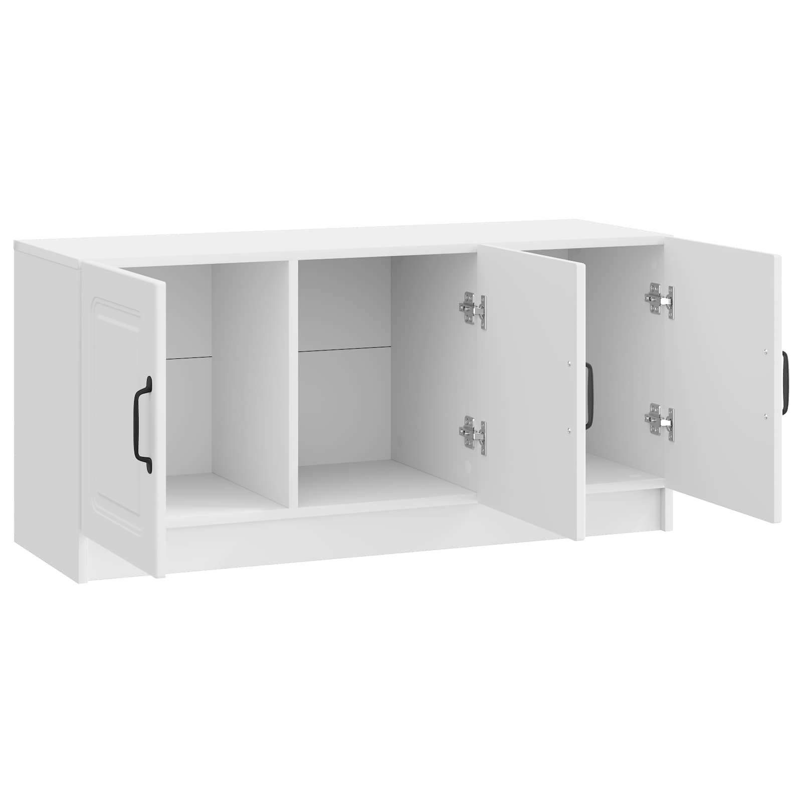 Meuble TV Blanc brillant 99 x 34,5 x 47 cm Bois d'ingénierie - XIOS