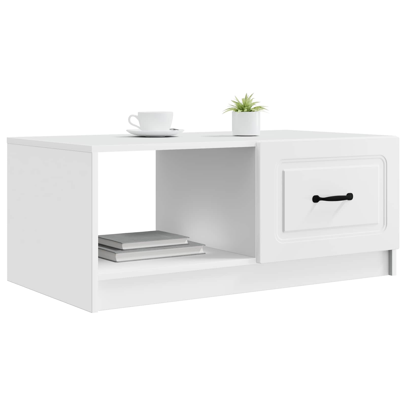 Table basse Blanc 90 x 50 x 37 cm Bois d'ingénierie - XIOS