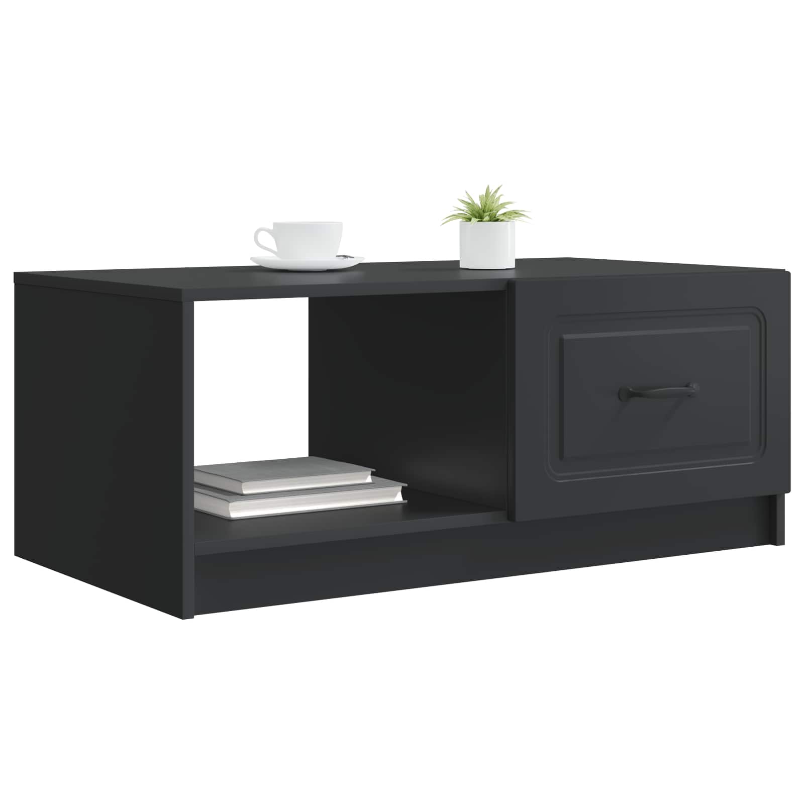 Table basse Noir 90 x 50 x 37 cm Bois d'ingénierie - XIOS