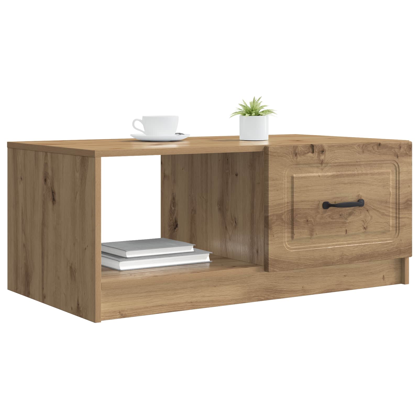 Table basse Chêne artisanal 90 x 50 x 37 cm Bois d'ingénierie - XIOS
