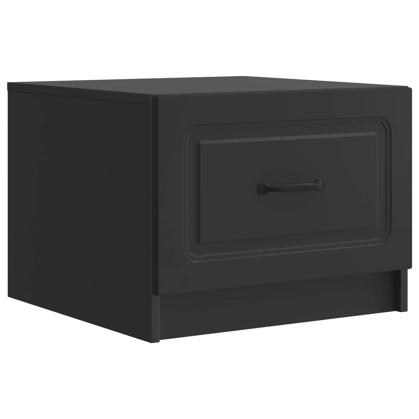 Table basse avec tiroir Noir 49 x 50 x 37 cm Bois d'ingénierie - XIOS