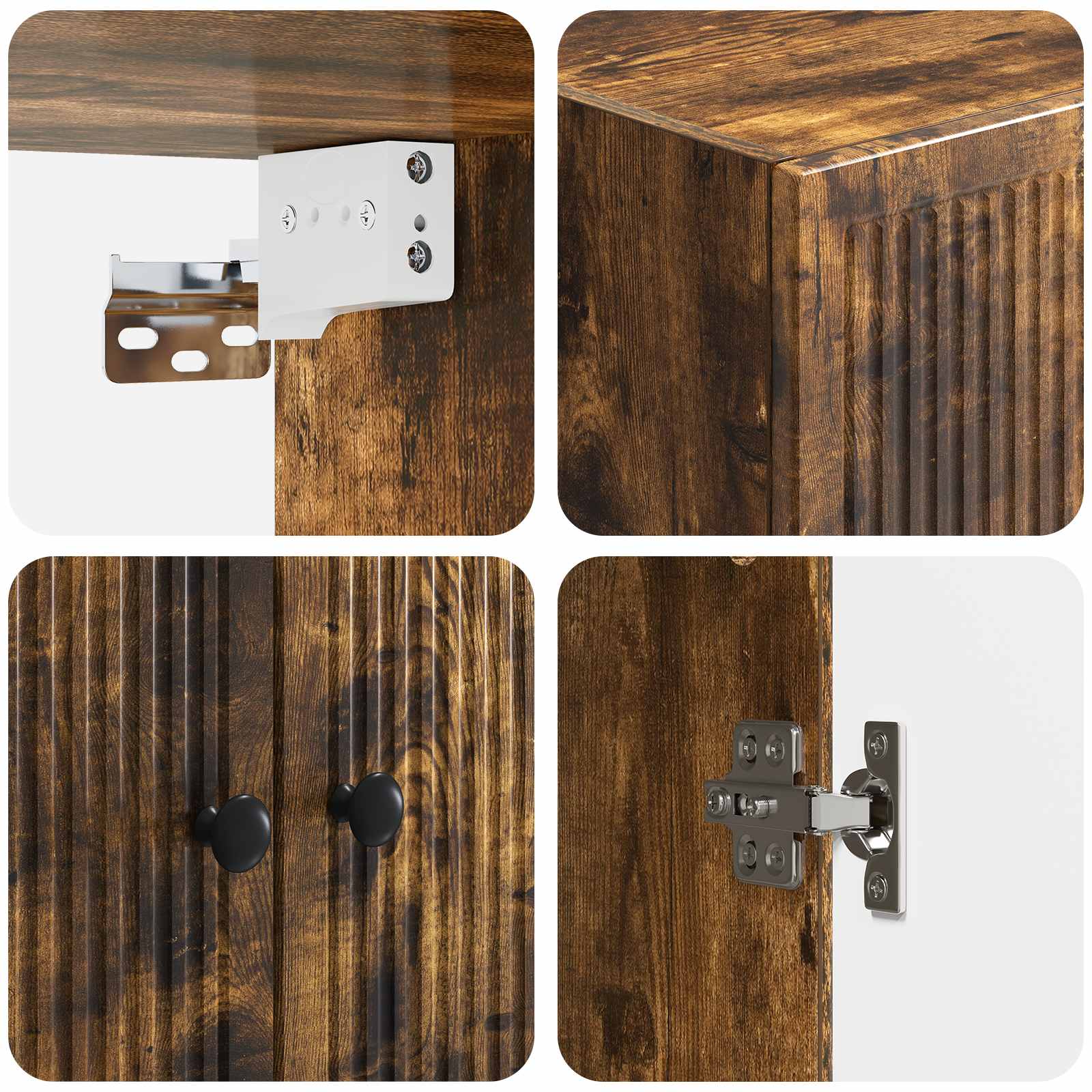 Armoire Murale Chêne fumé 59 x 31 x 60 cm Bois d'ingénierie - XIOS