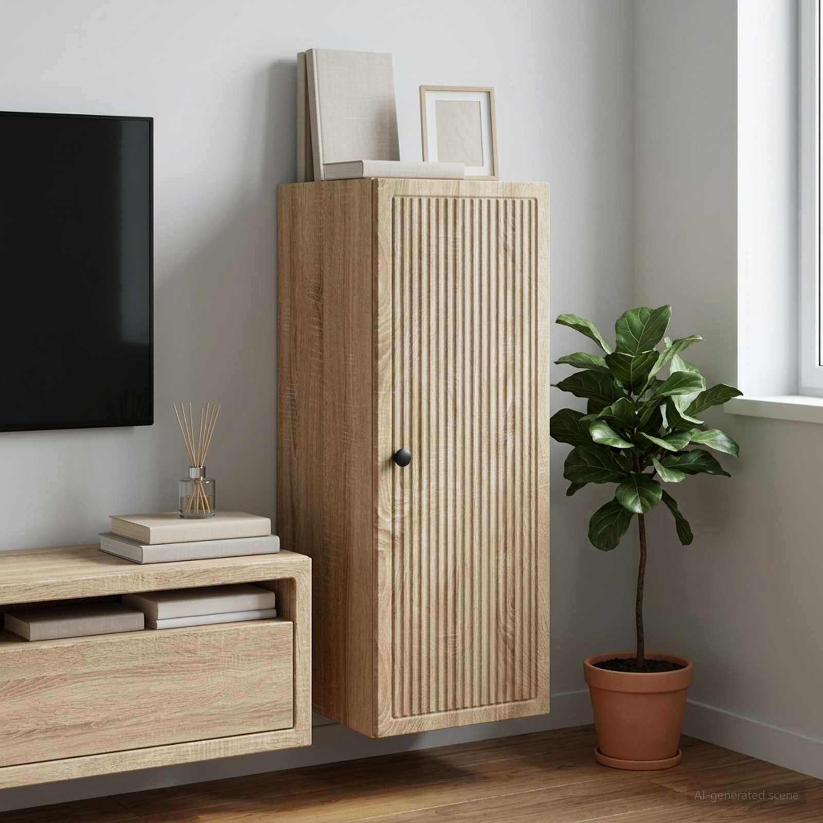 Armoire Murale Chêne Sonoma 33 x 34,5 x 90 cm Bois d'ingénierie - XIOS