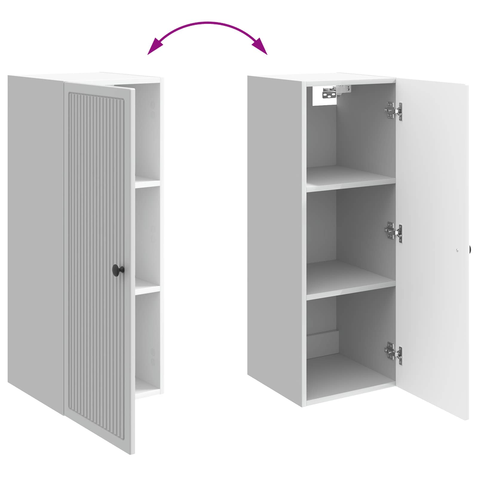 Armoire Murale Blanc brillant 33 x 34,5 x 90 cm - XIOS